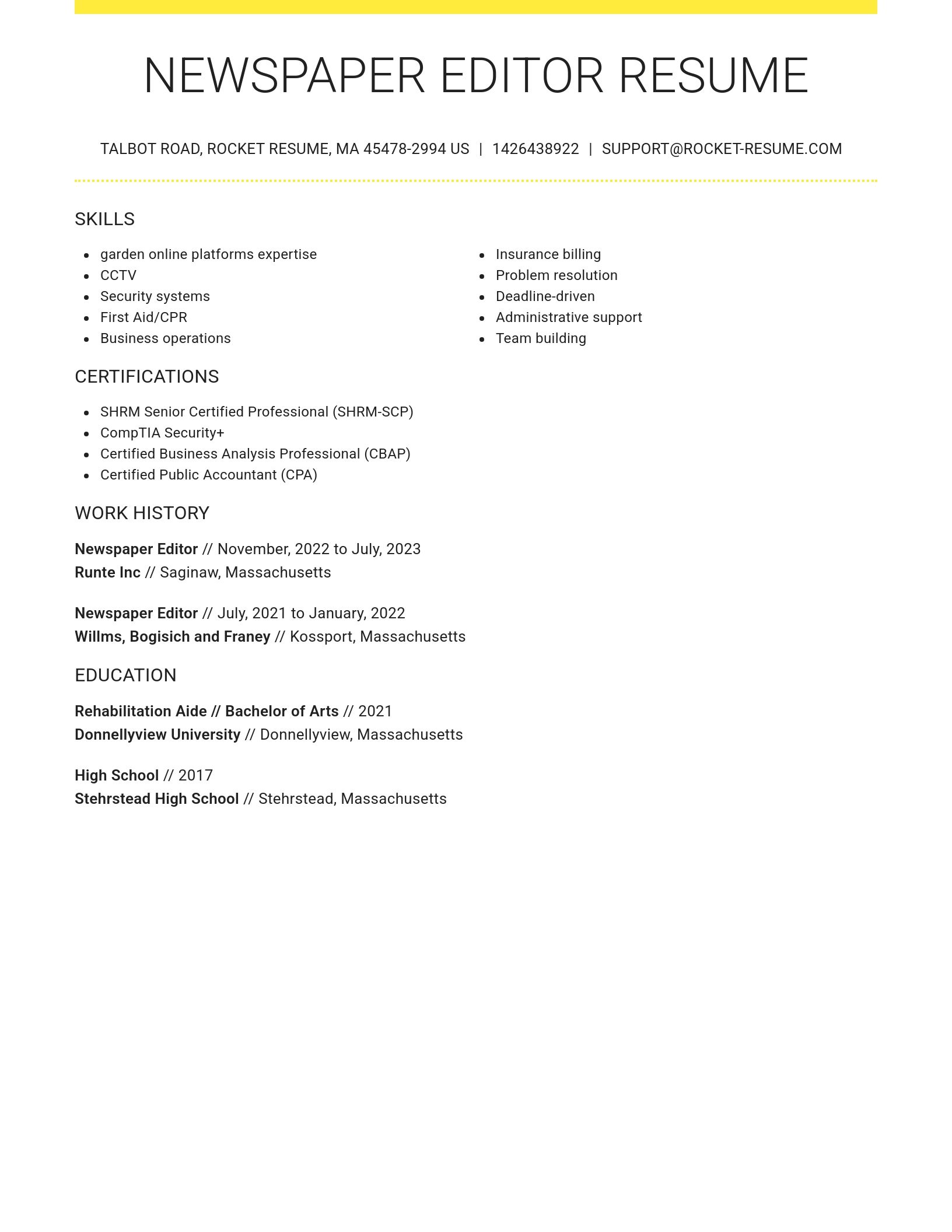 Grand resume template