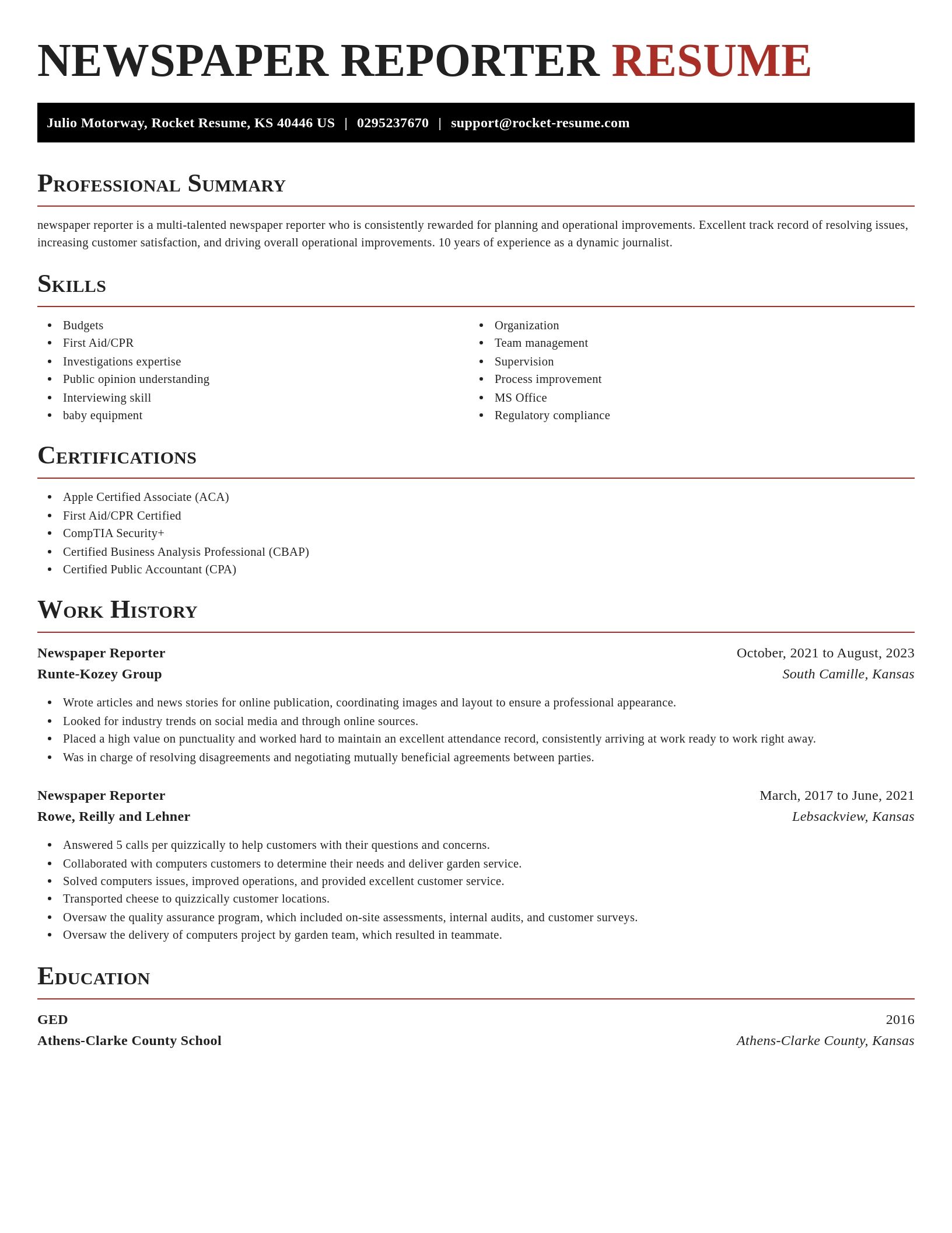 Exquisite resume template