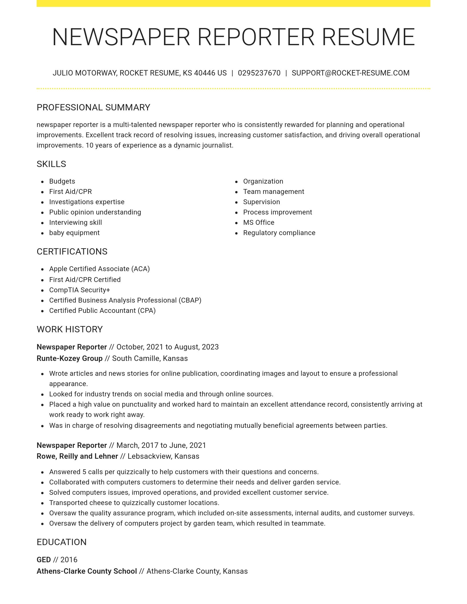 Grand resume template