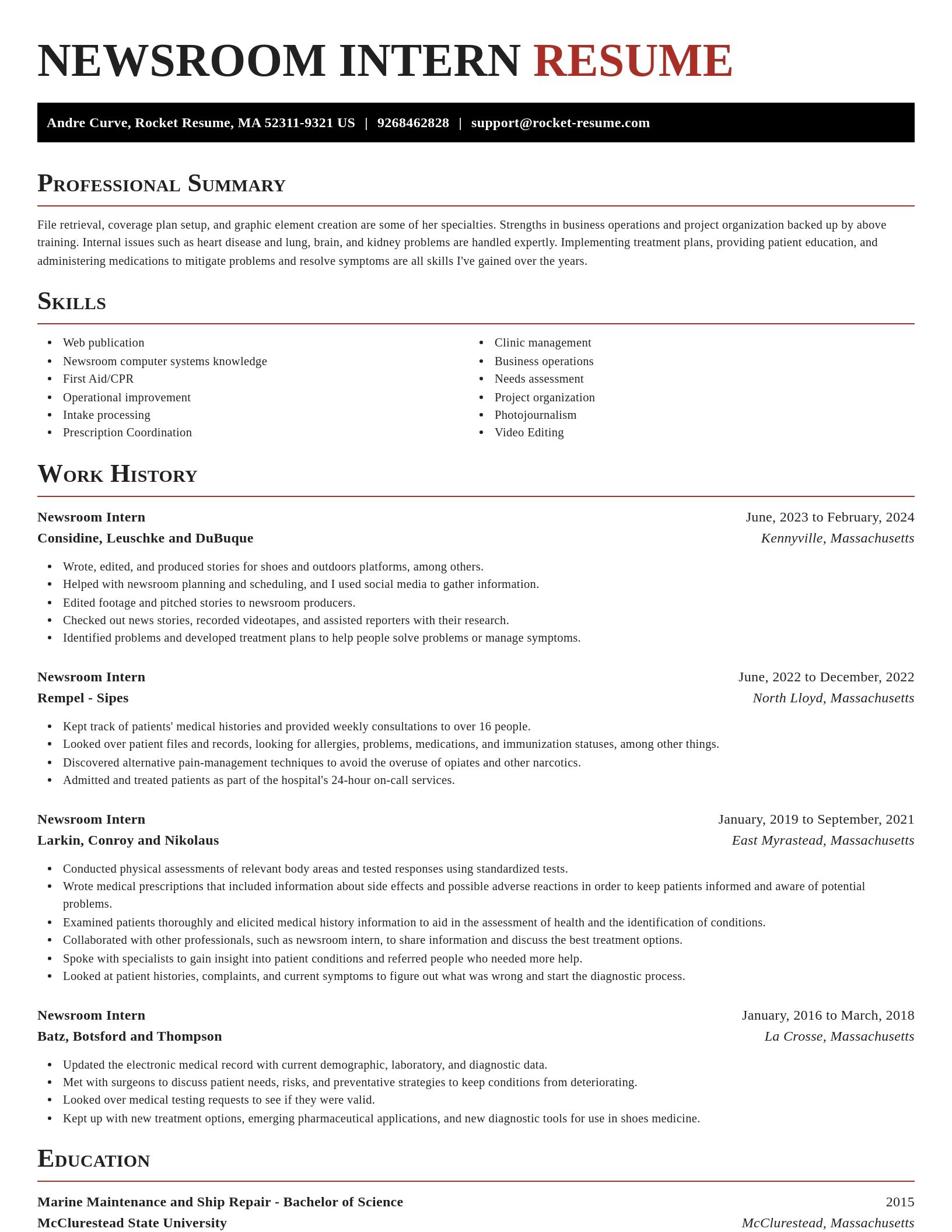 Exquisite resume template