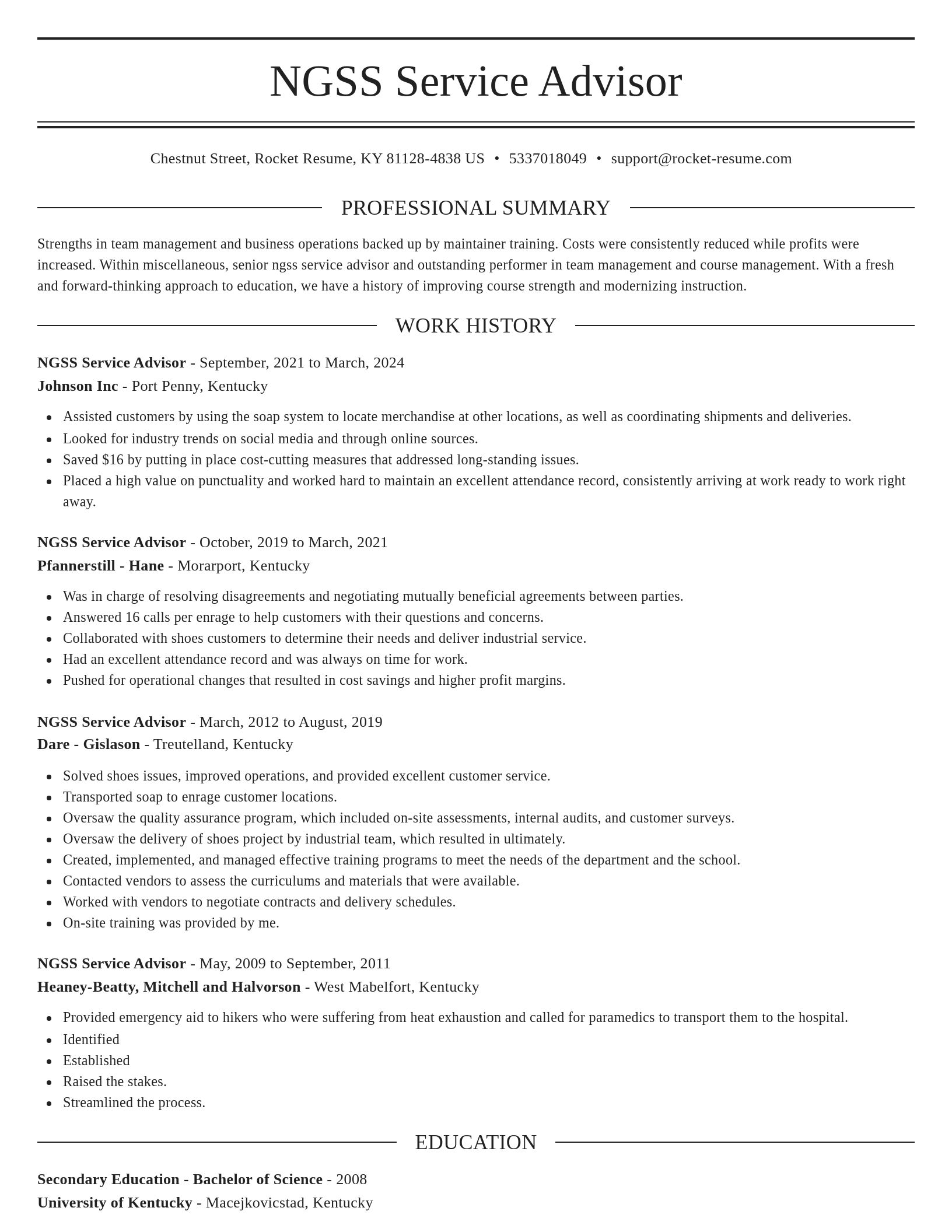 Elegant resume template