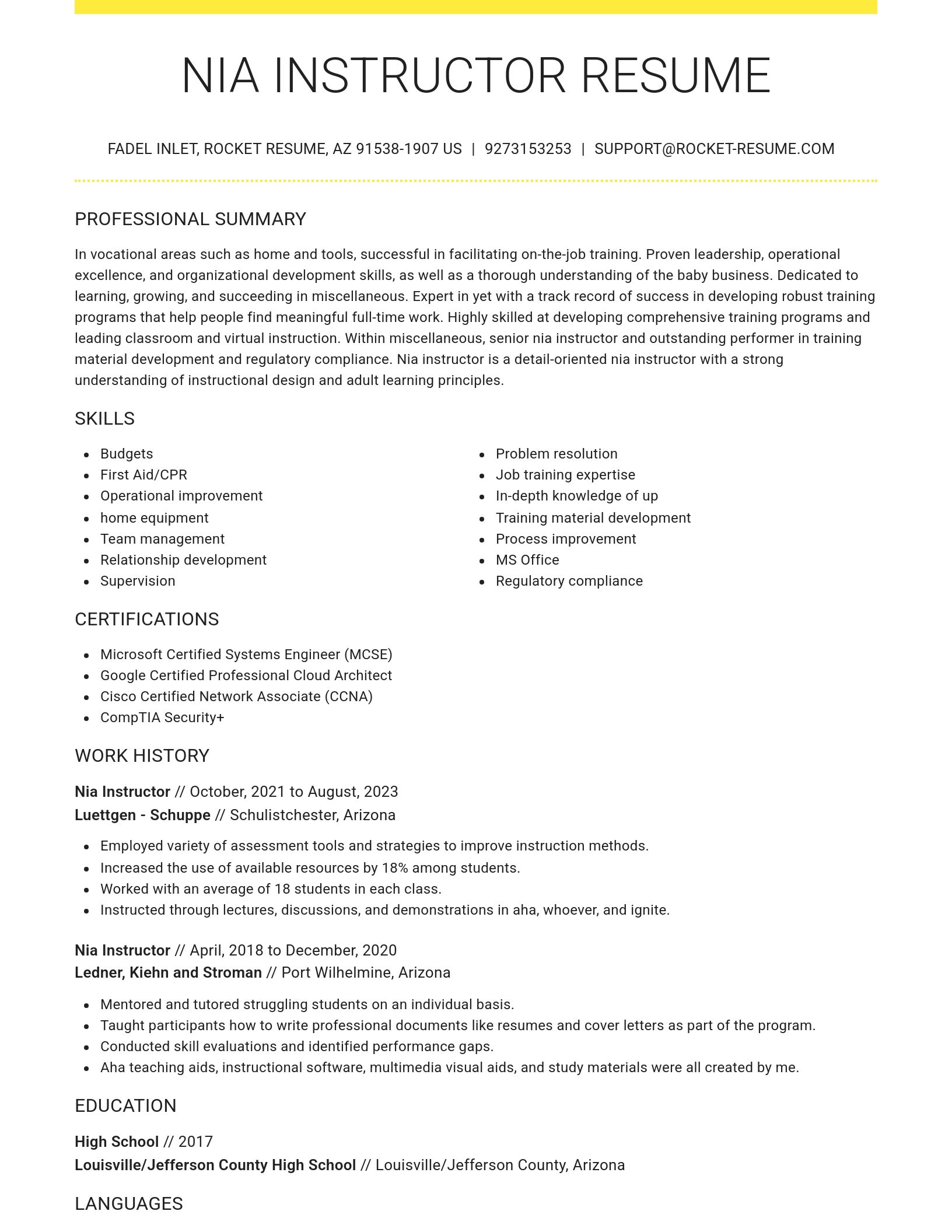 Grand resume template