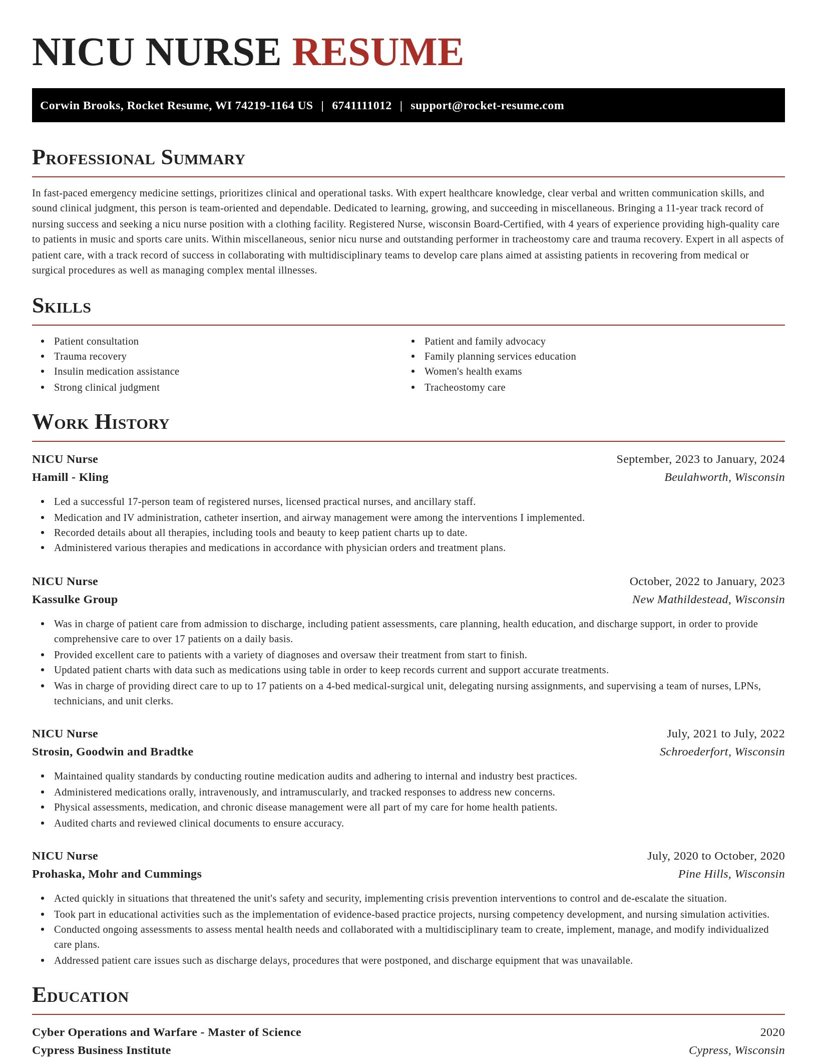 Exquisite resume template