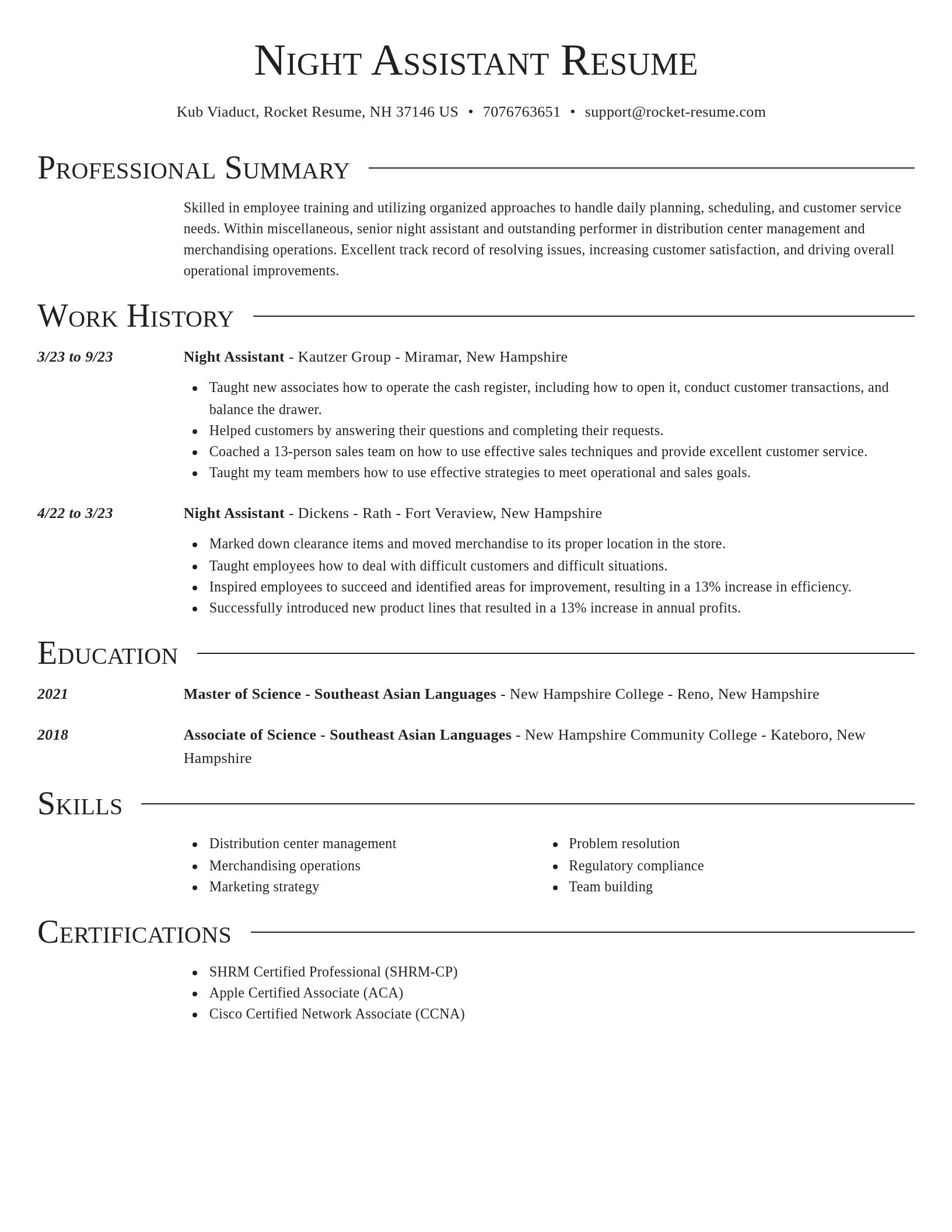 Director resume template