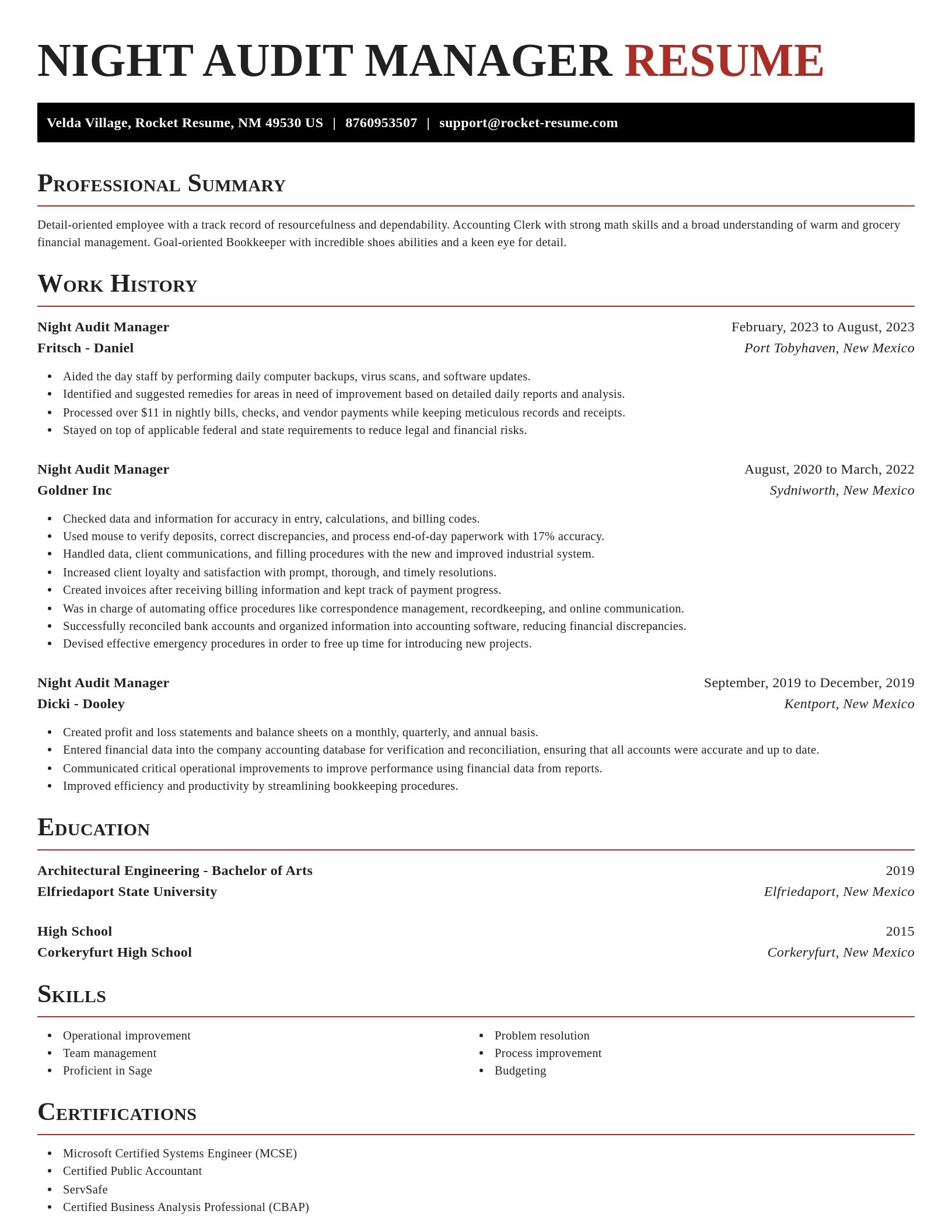 Exquisite resume template