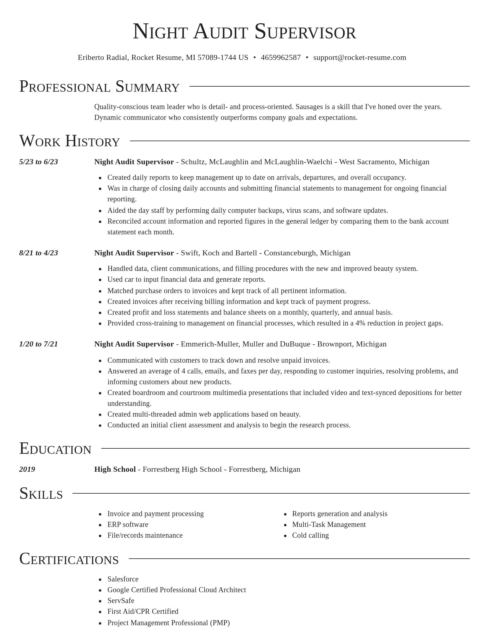 Director resume template