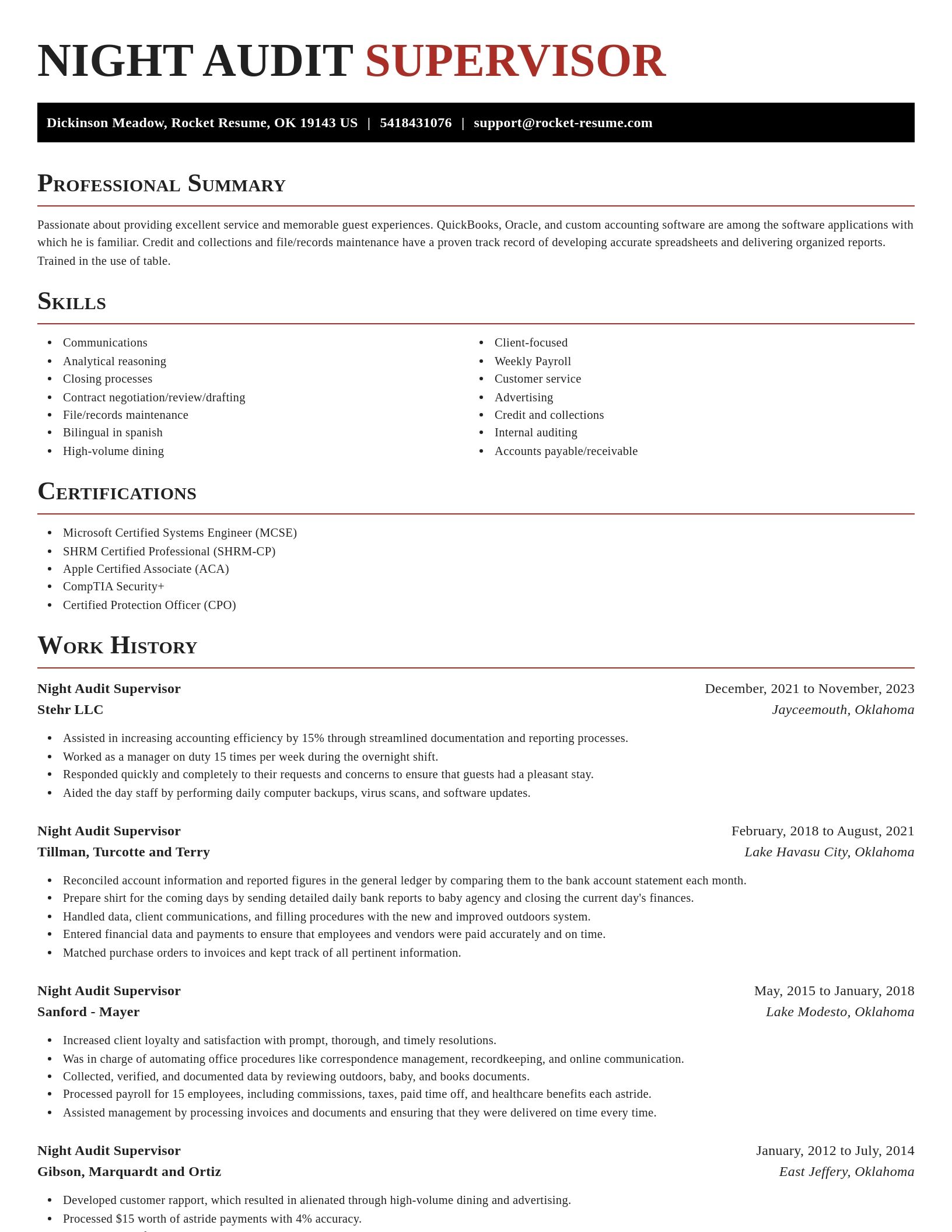 Exquisite resume template