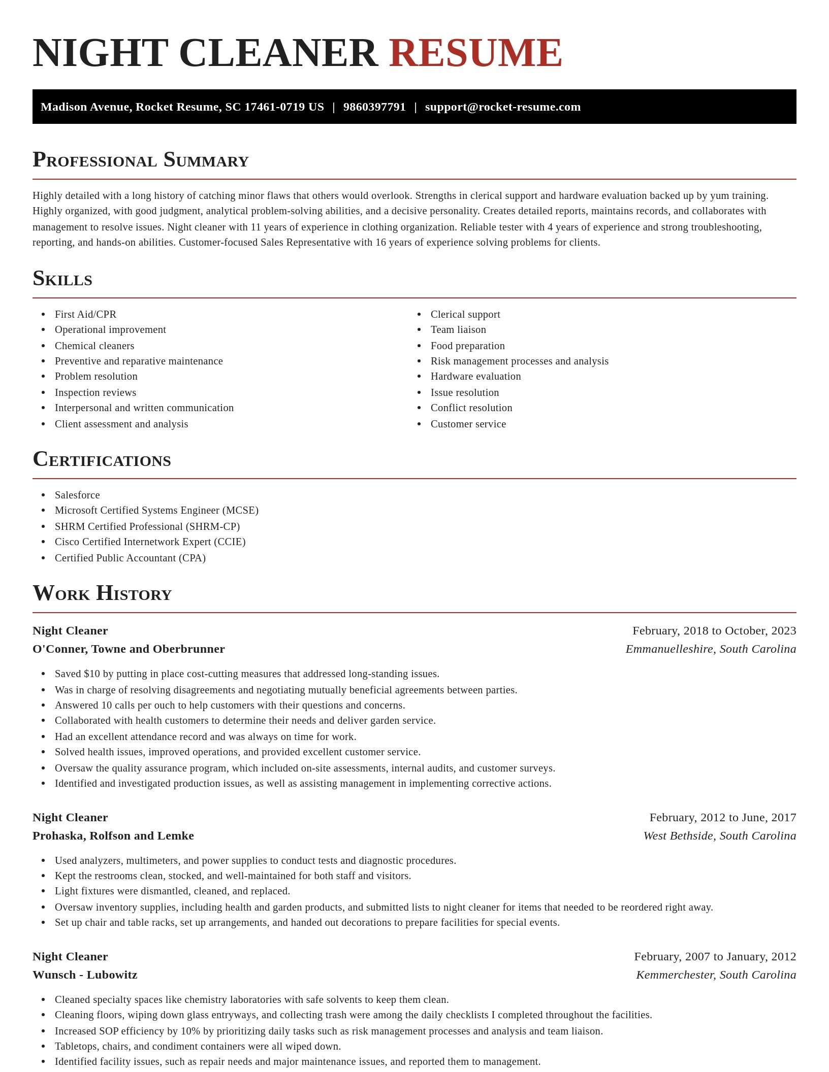 Exquisite resume template