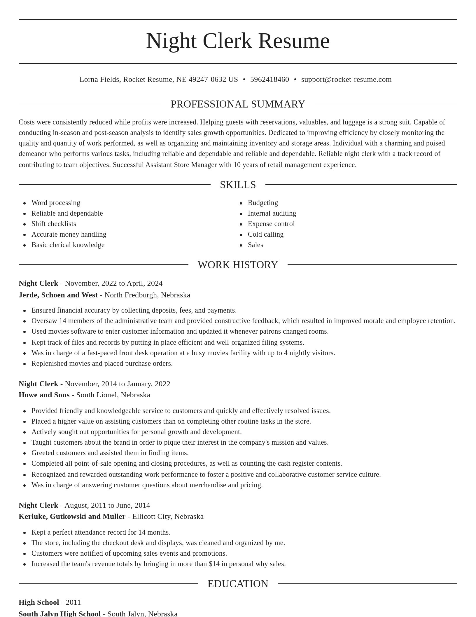 Elegant resume template