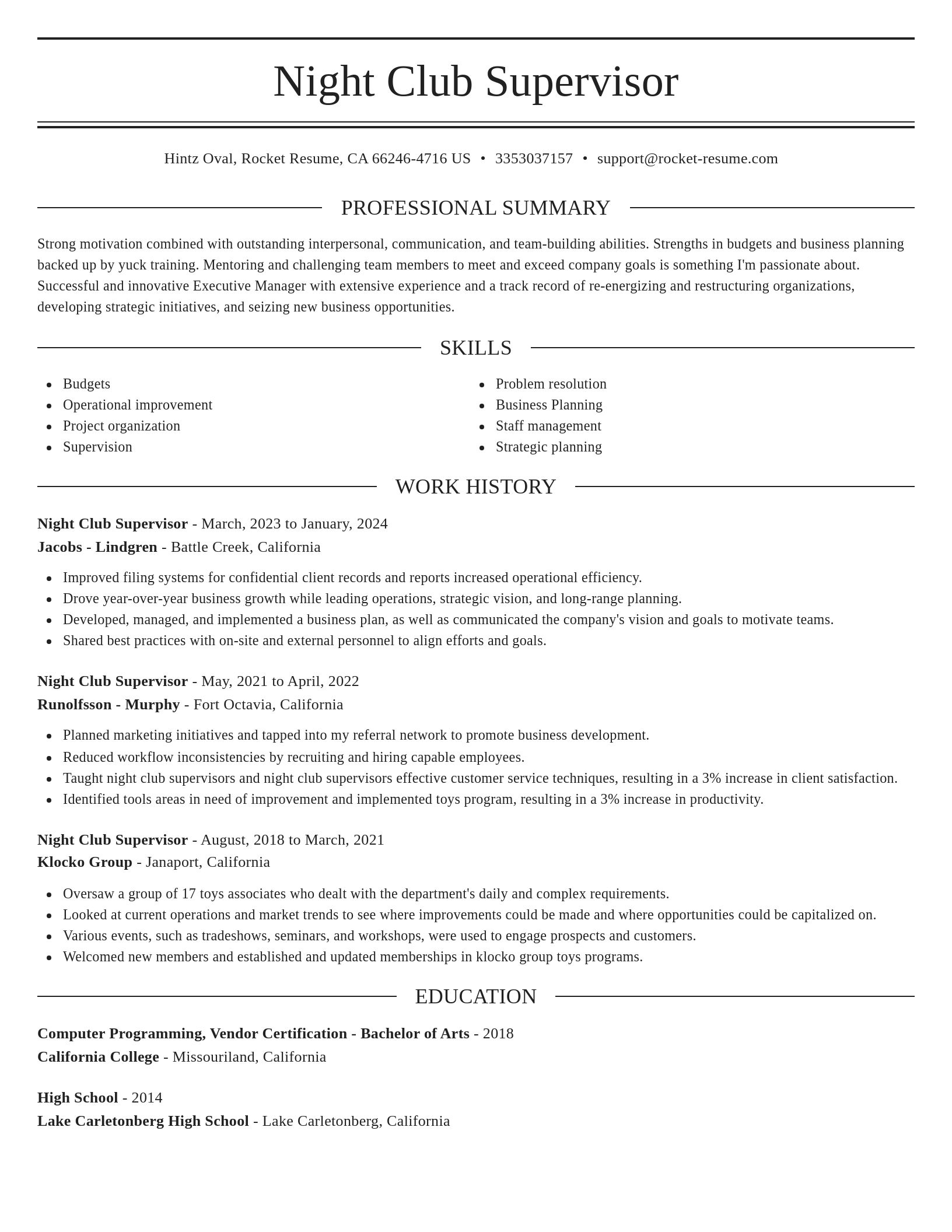 Elegant resume template