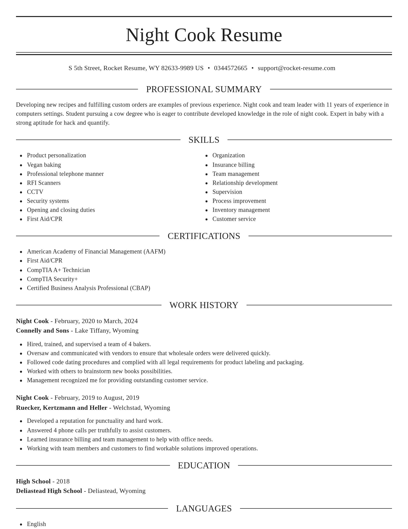 Elegant resume template