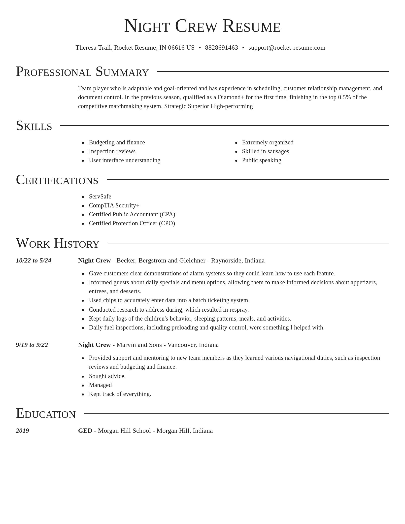 Director resume template