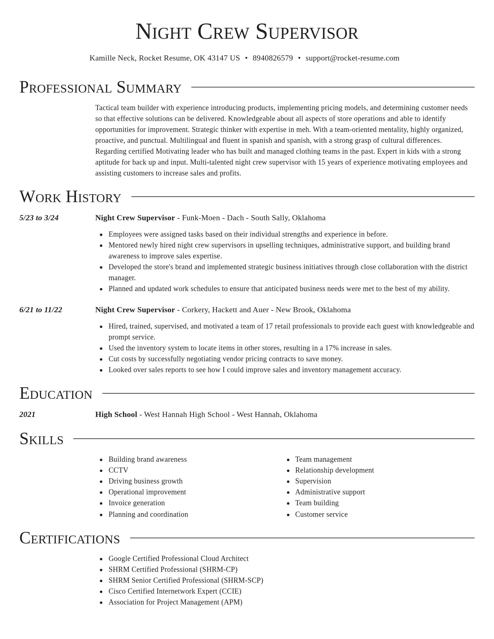 Director resume template