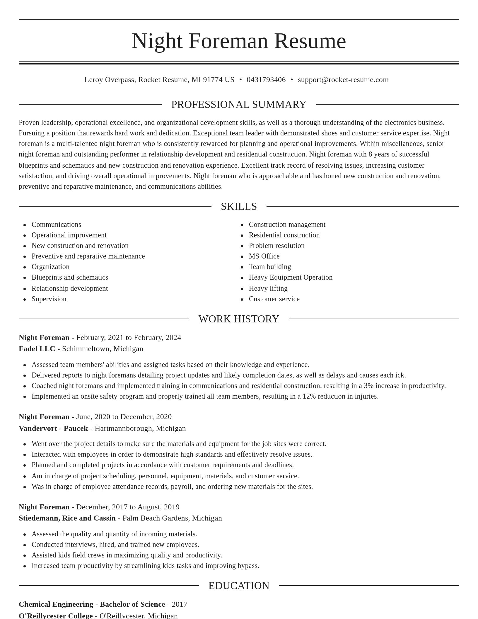 Elegant resume template