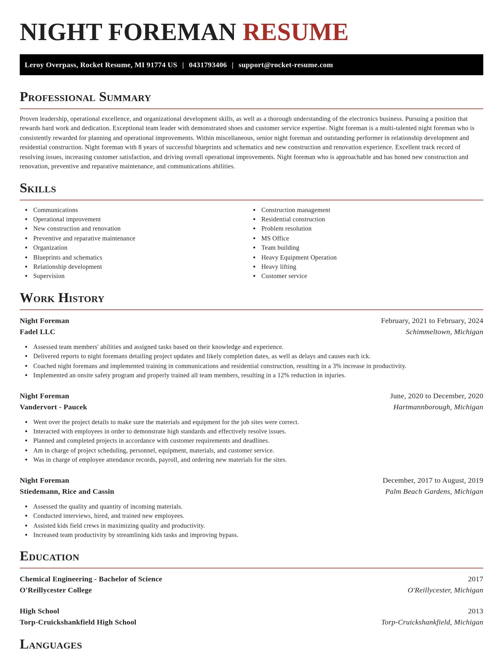 Exquisite resume template