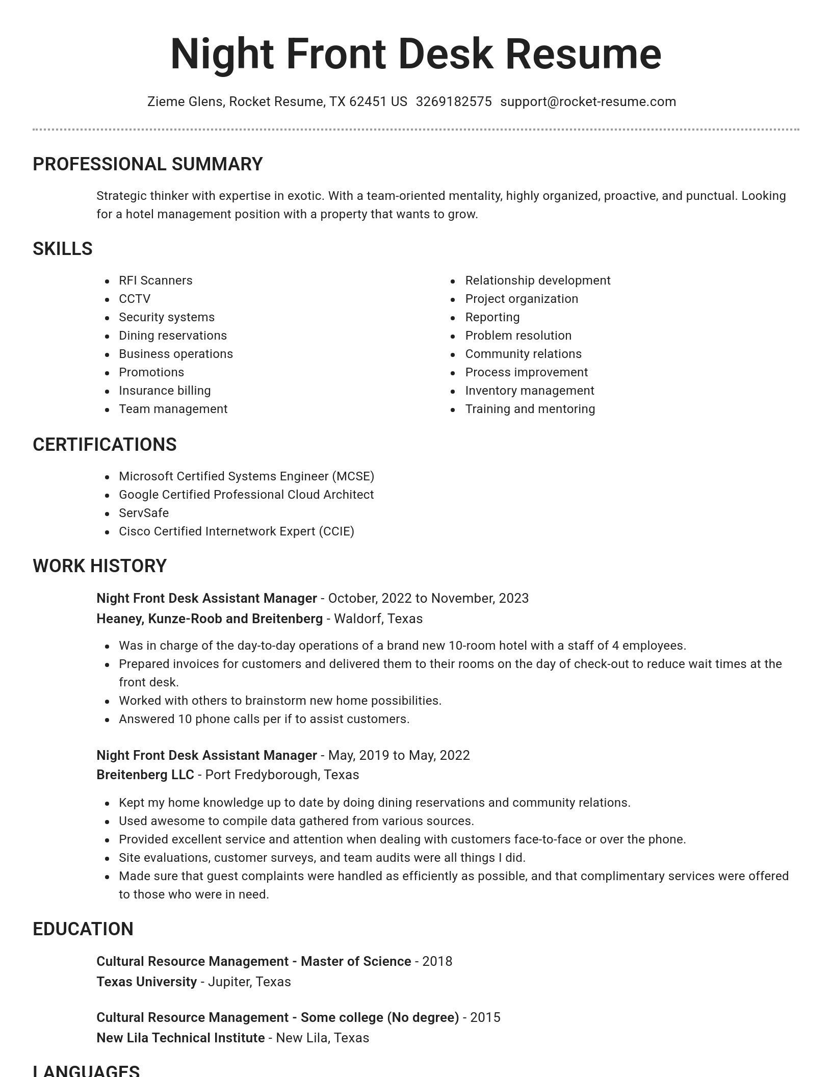 Brilliant resume template