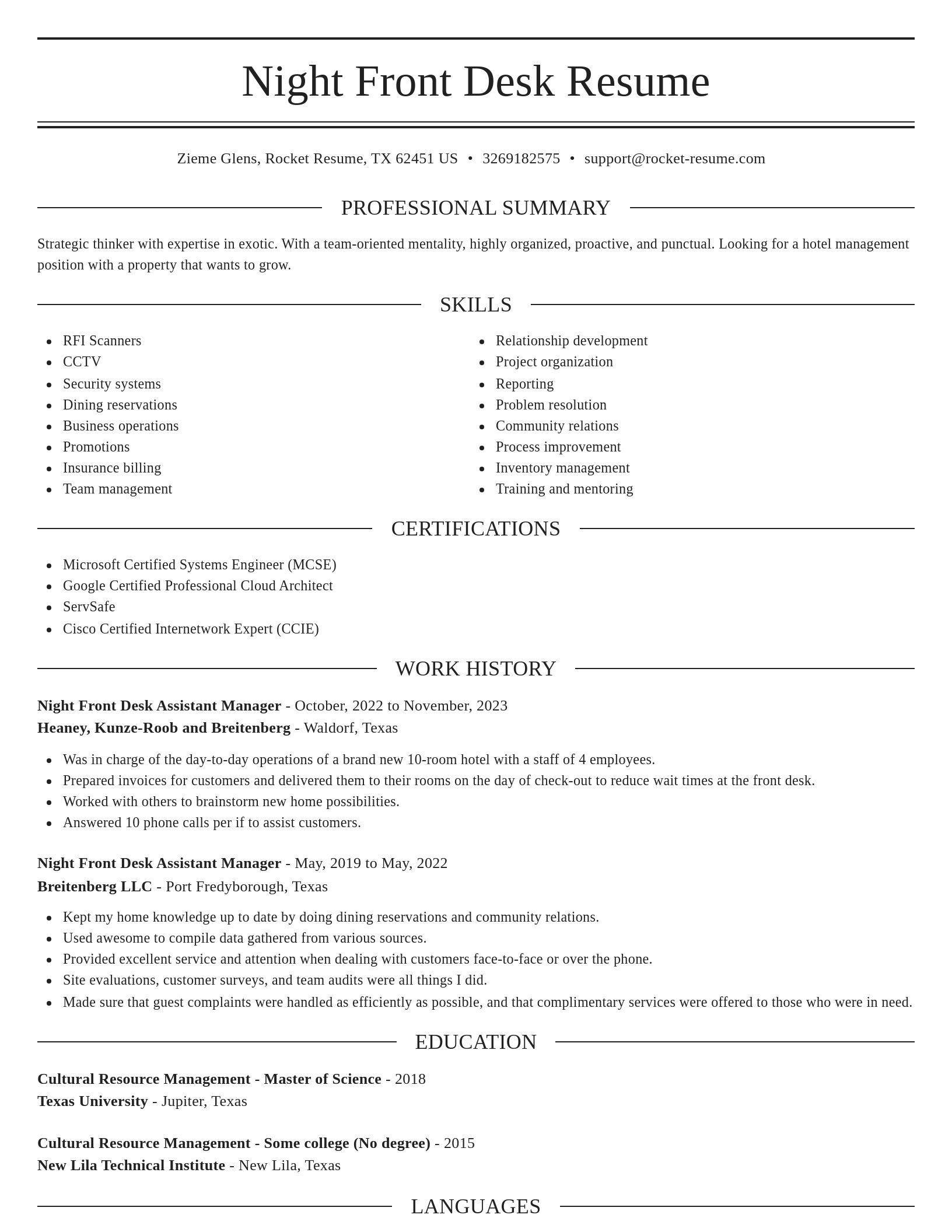 Elegant resume template