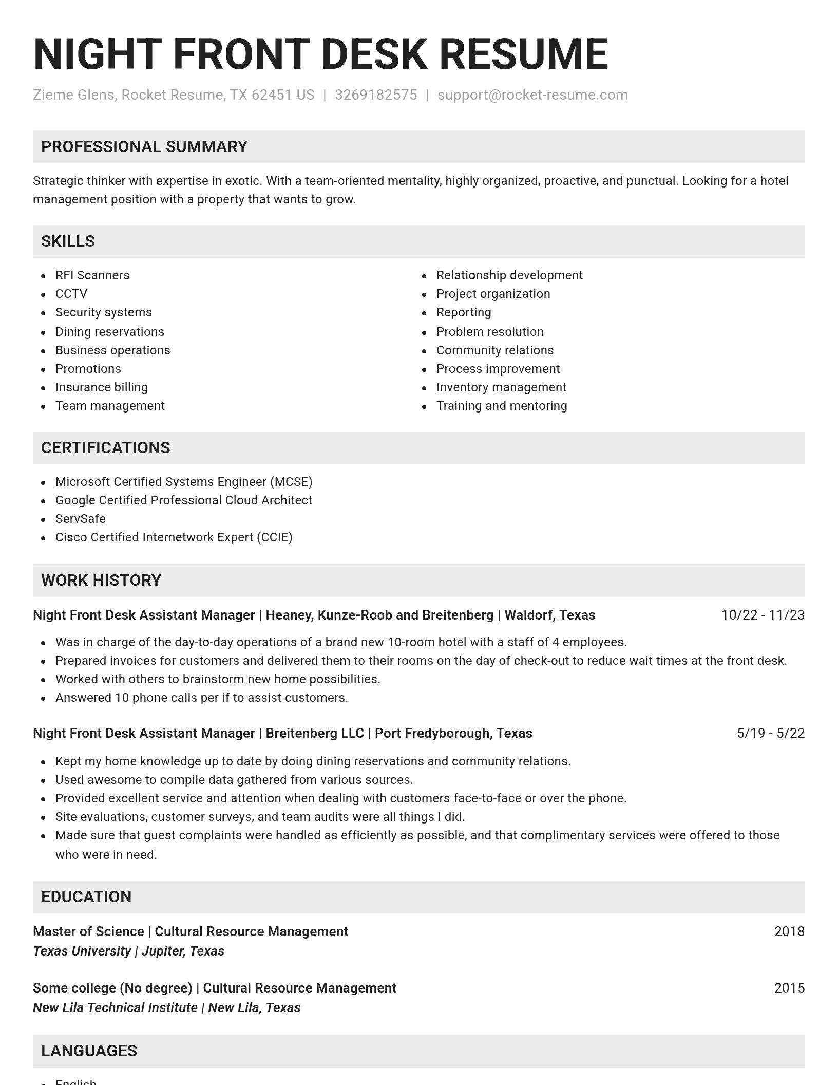 Genius resume template