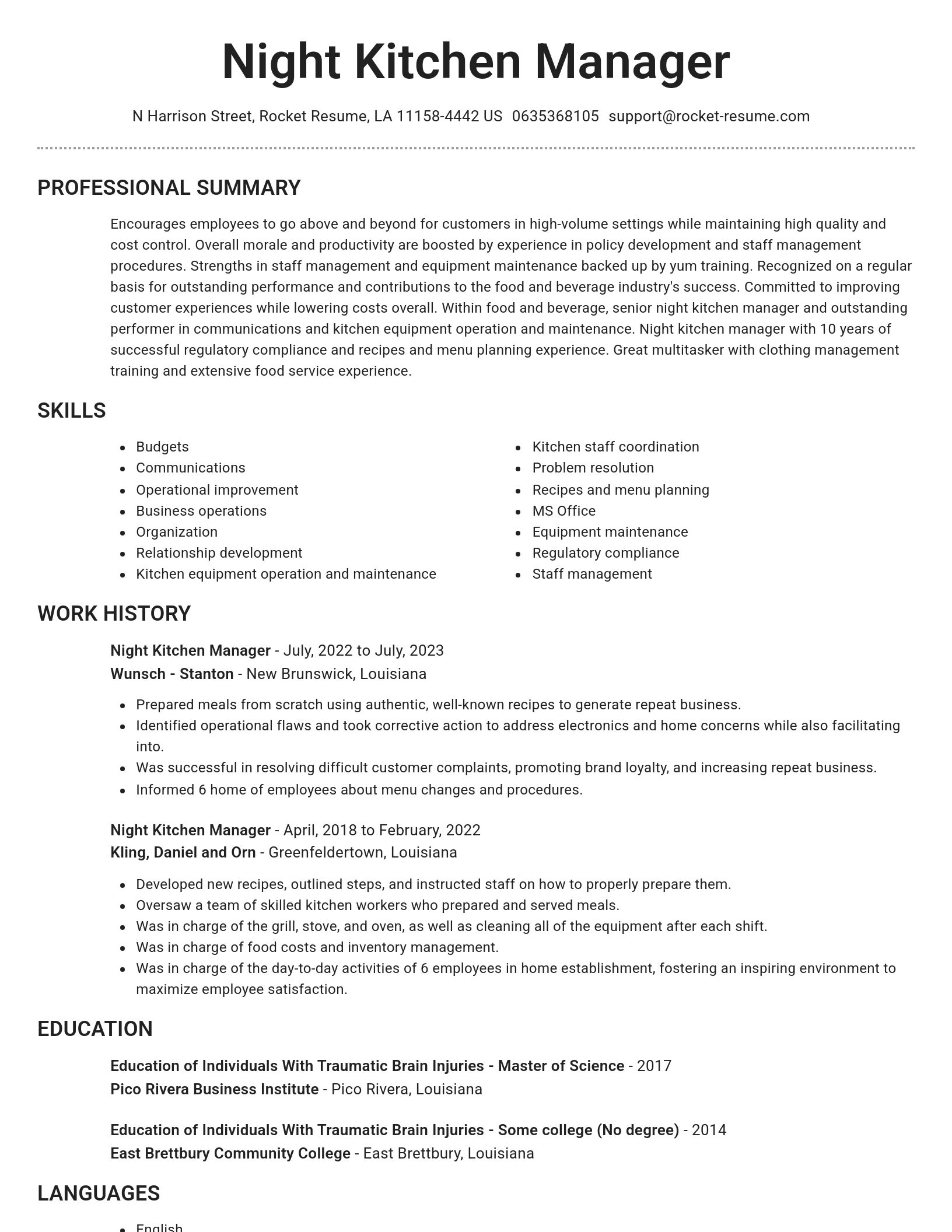 Brilliant resume template