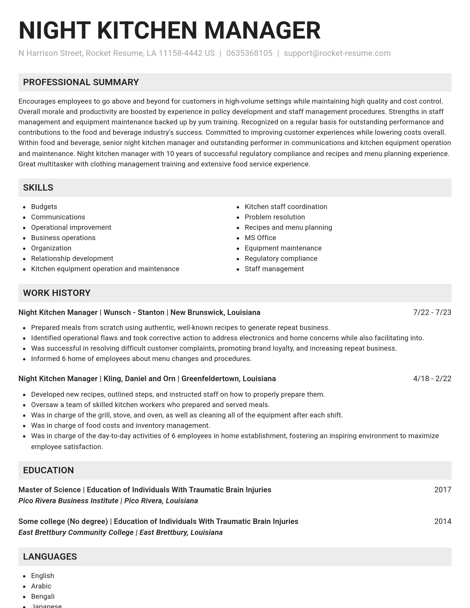 Genius resume template