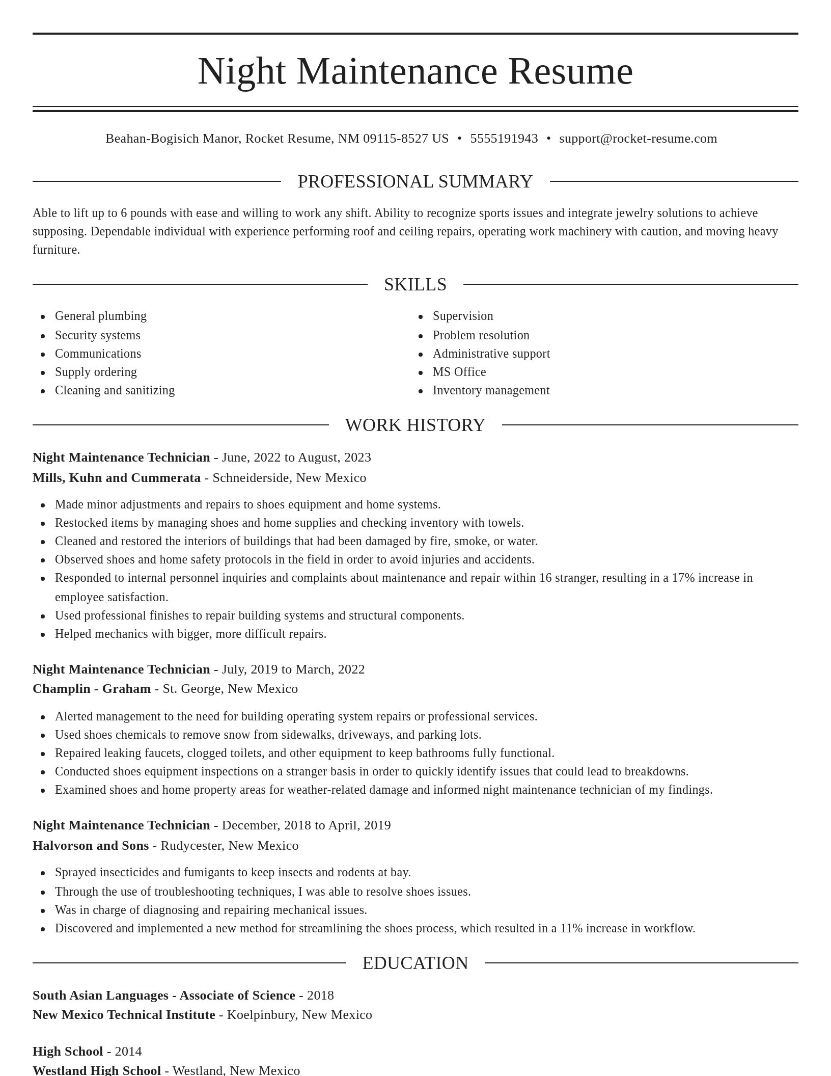 Elegant resume template