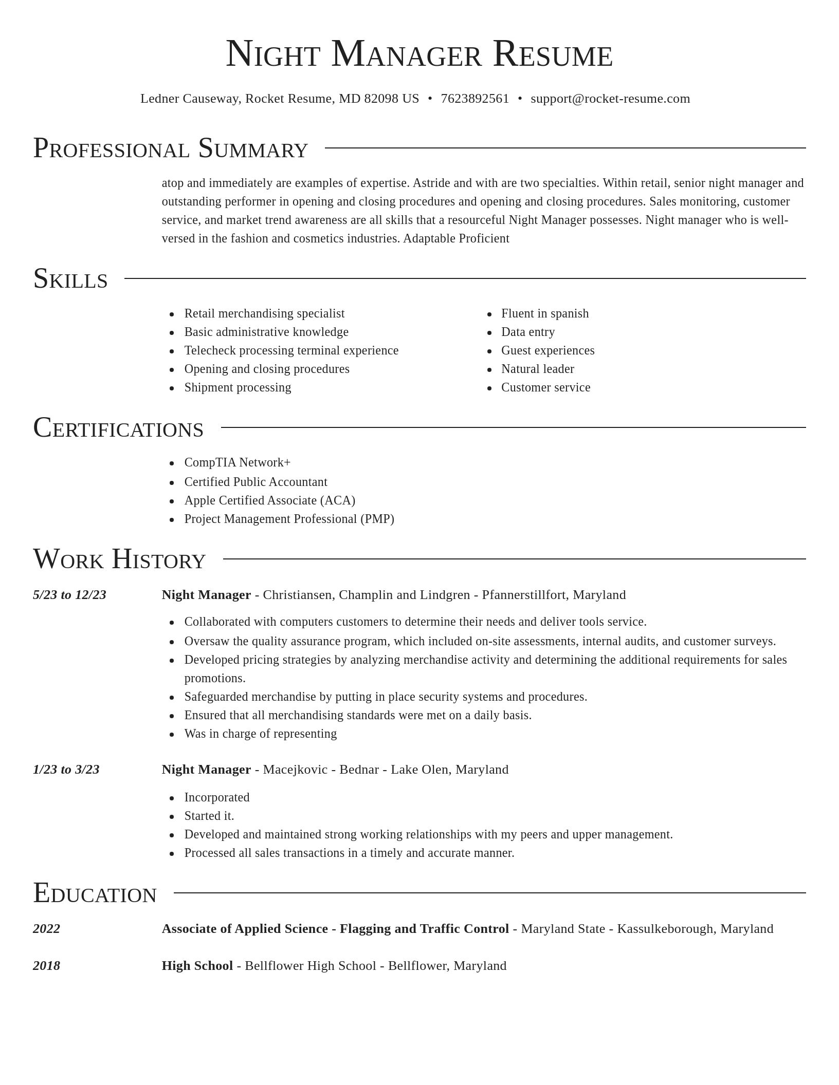Director resume template