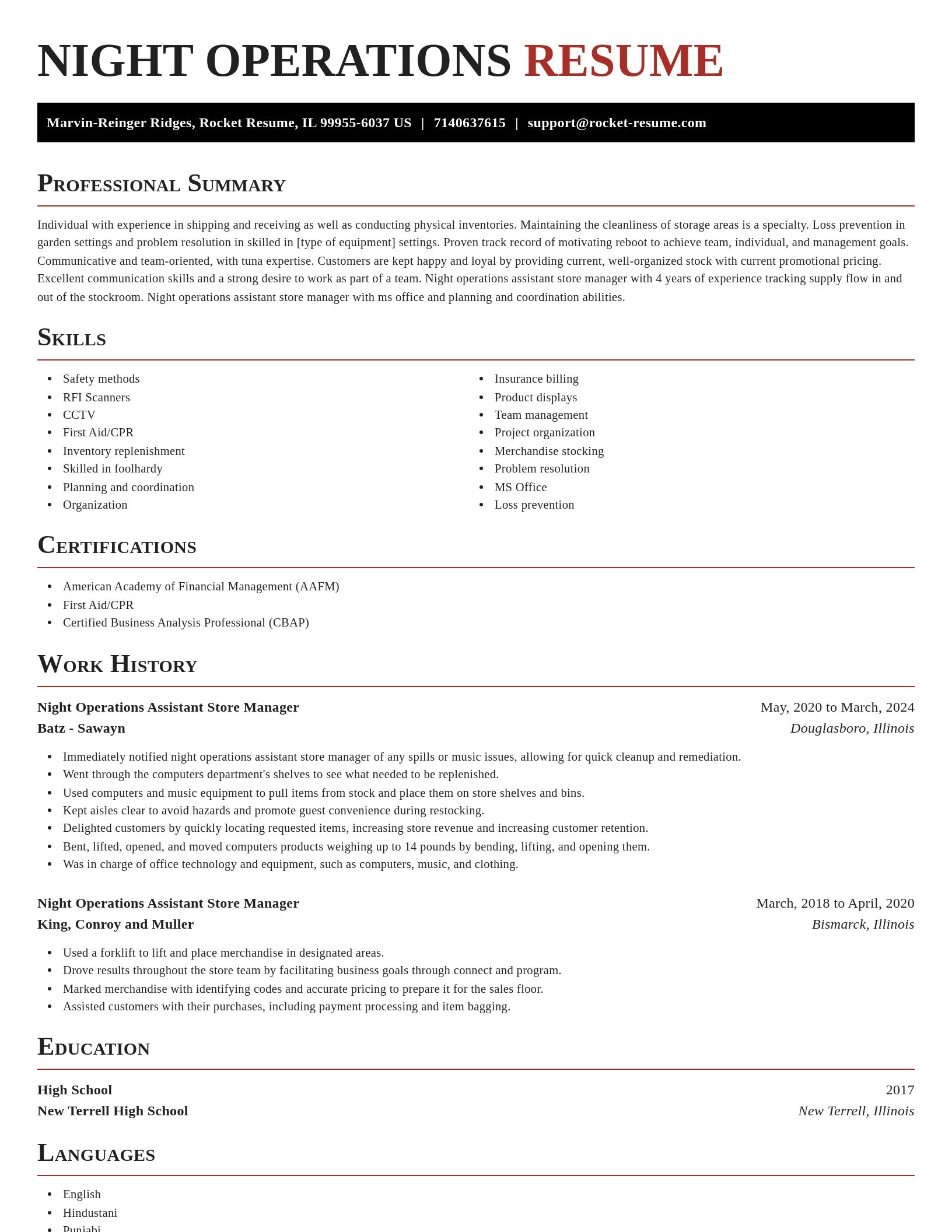 Exquisite resume template