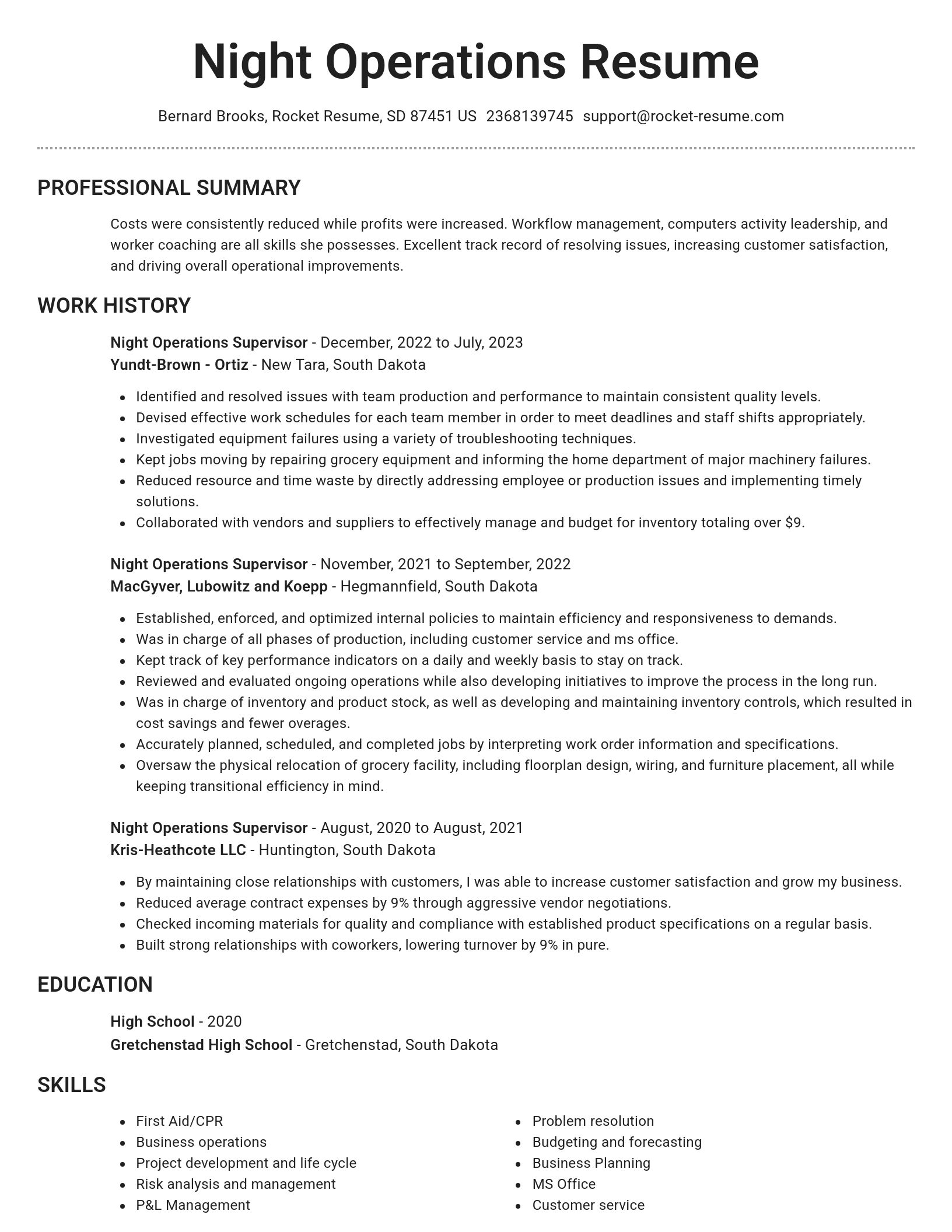 Brilliant resume template