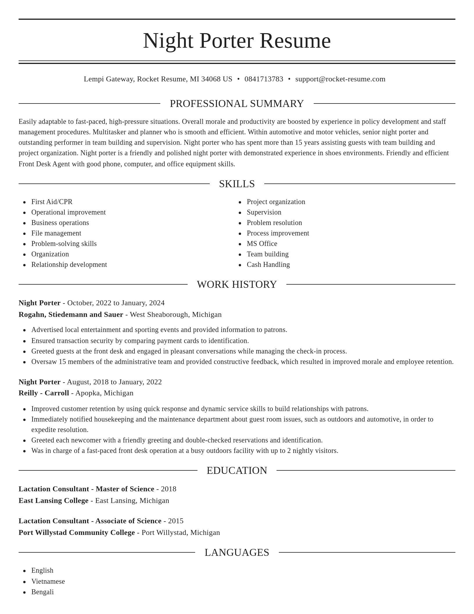 Elegant resume template