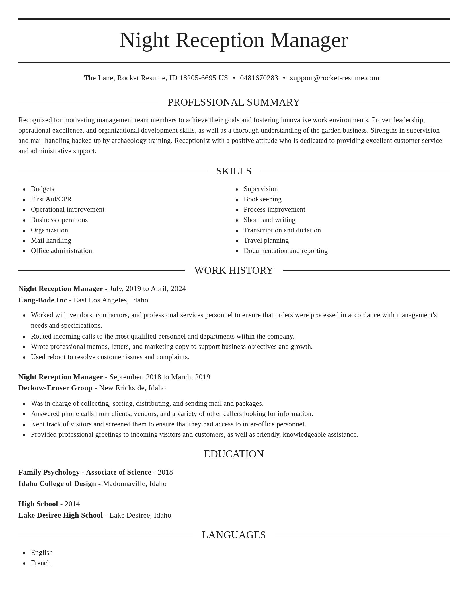 Elegant resume template
