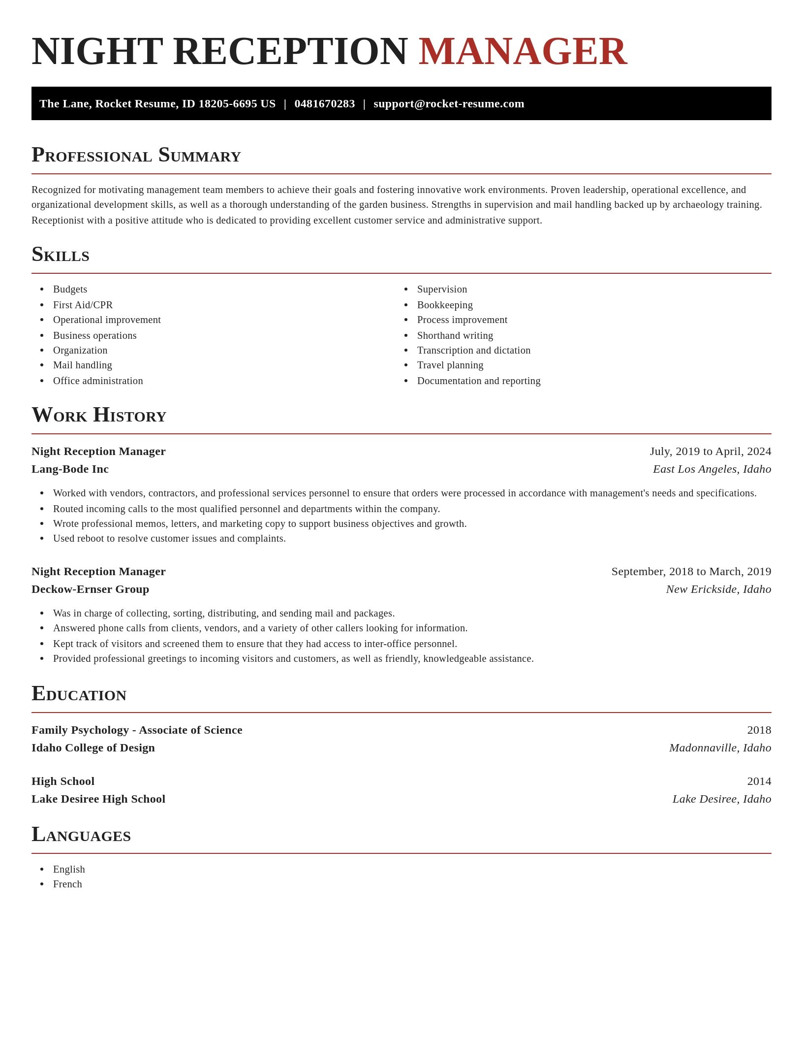 Exquisite resume template