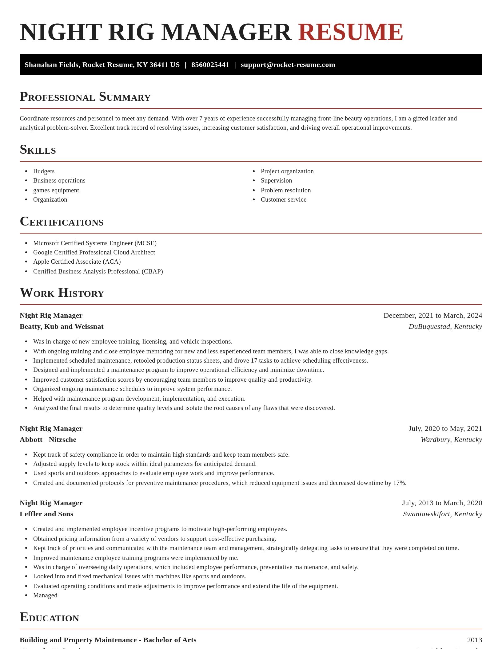 Exquisite resume template