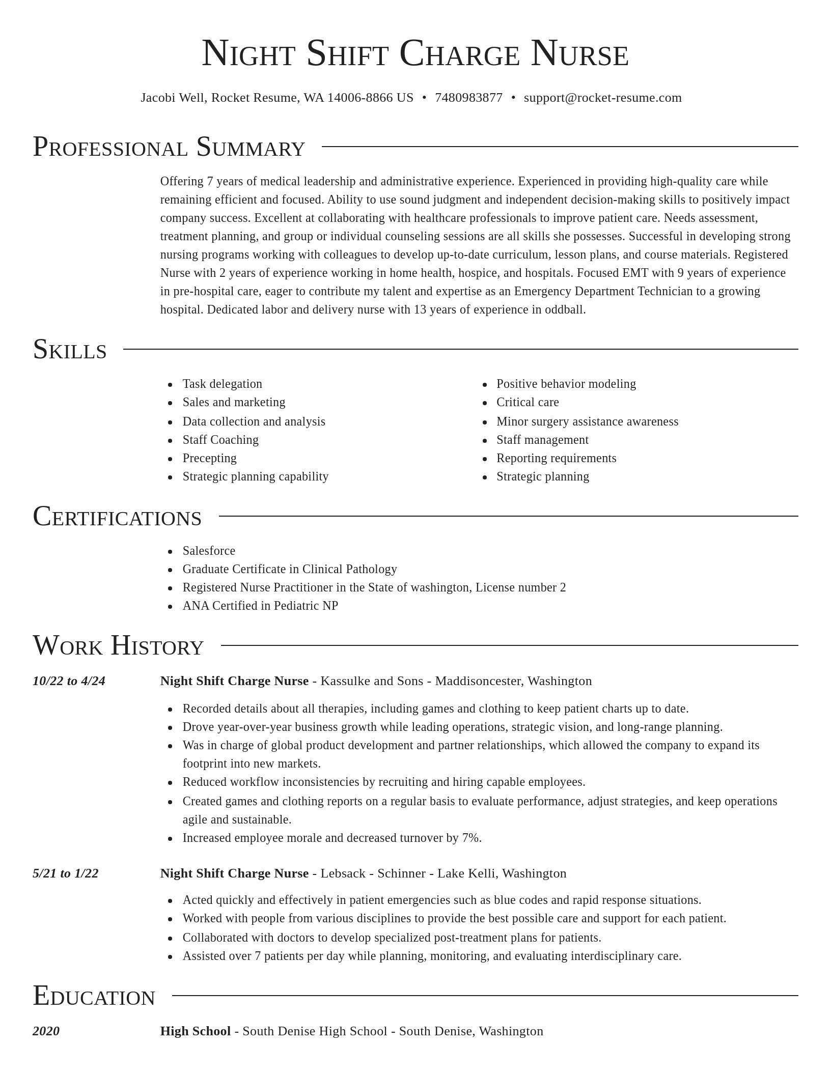 Director resume template