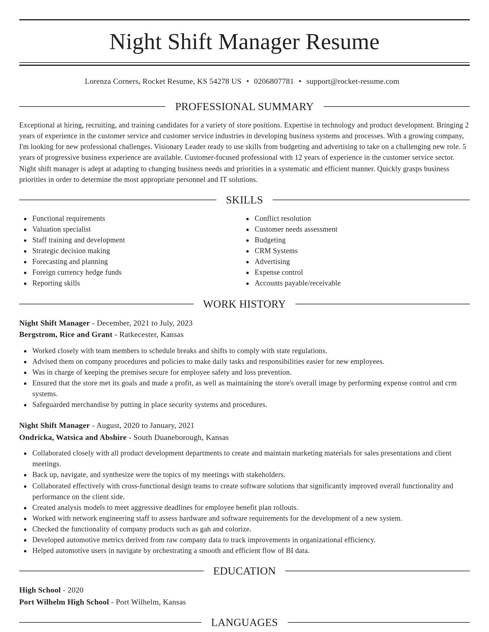 Elegant resume template