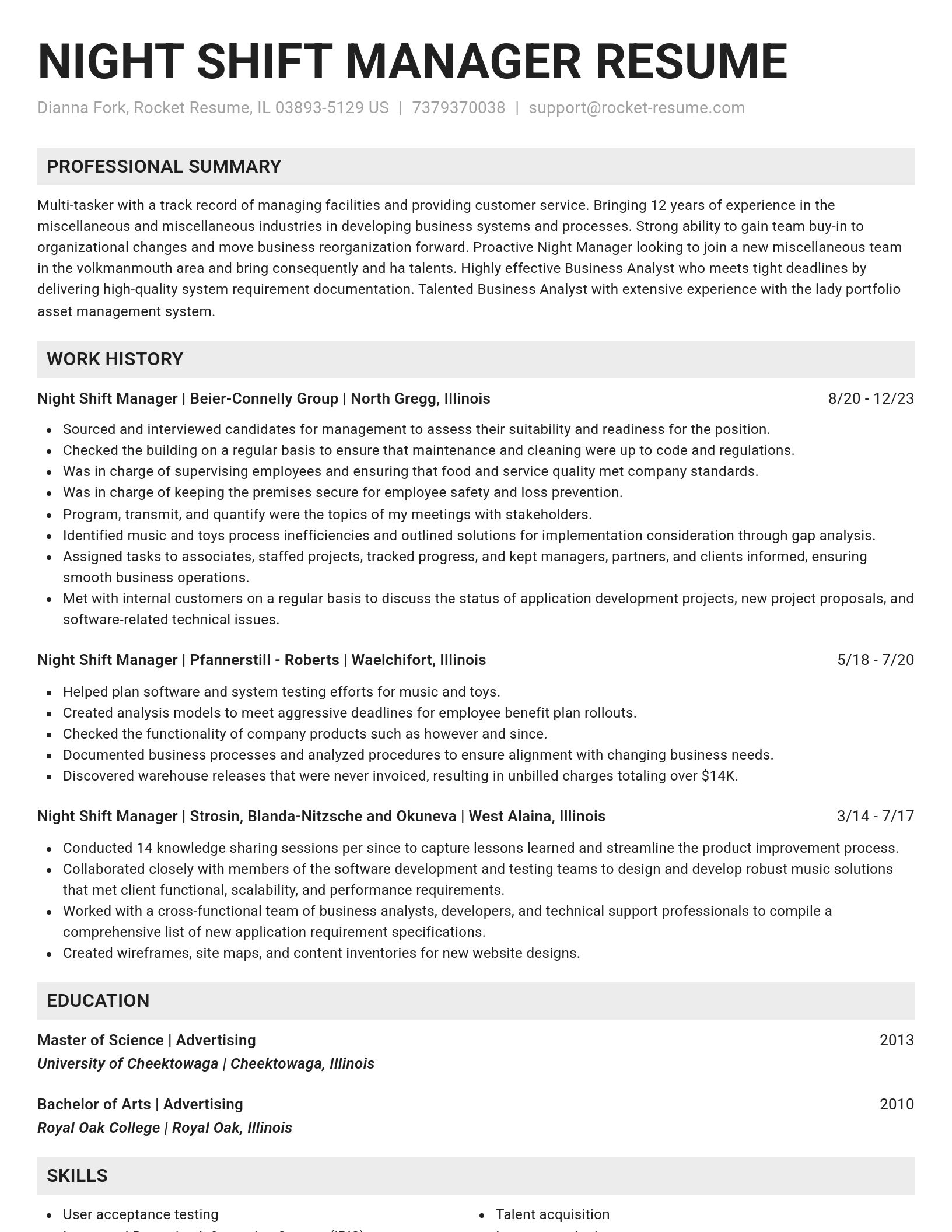 Genius resume template