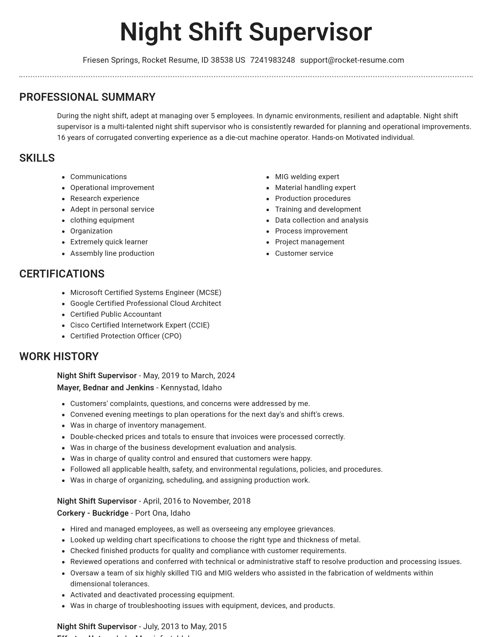 Brilliant resume template