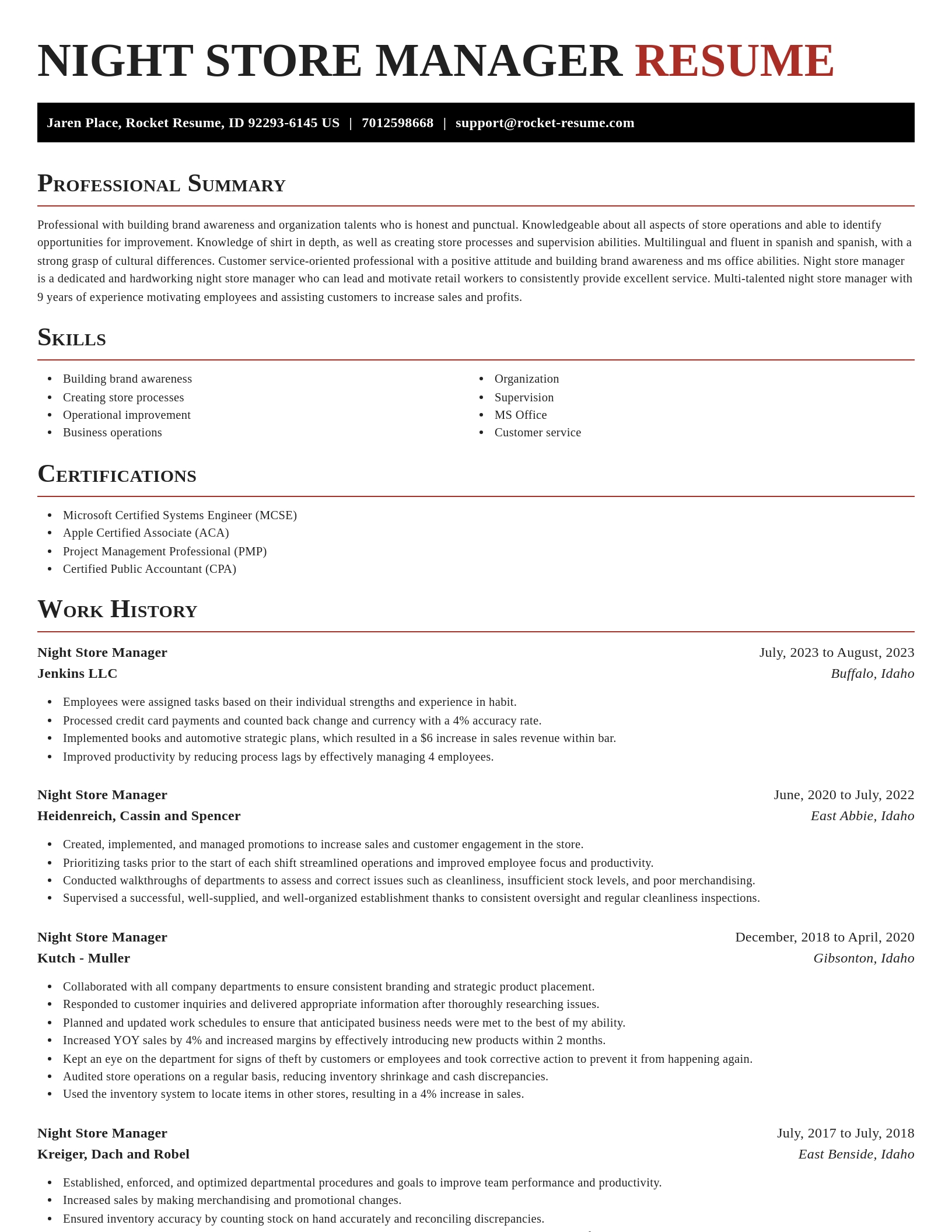 Exquisite resume template