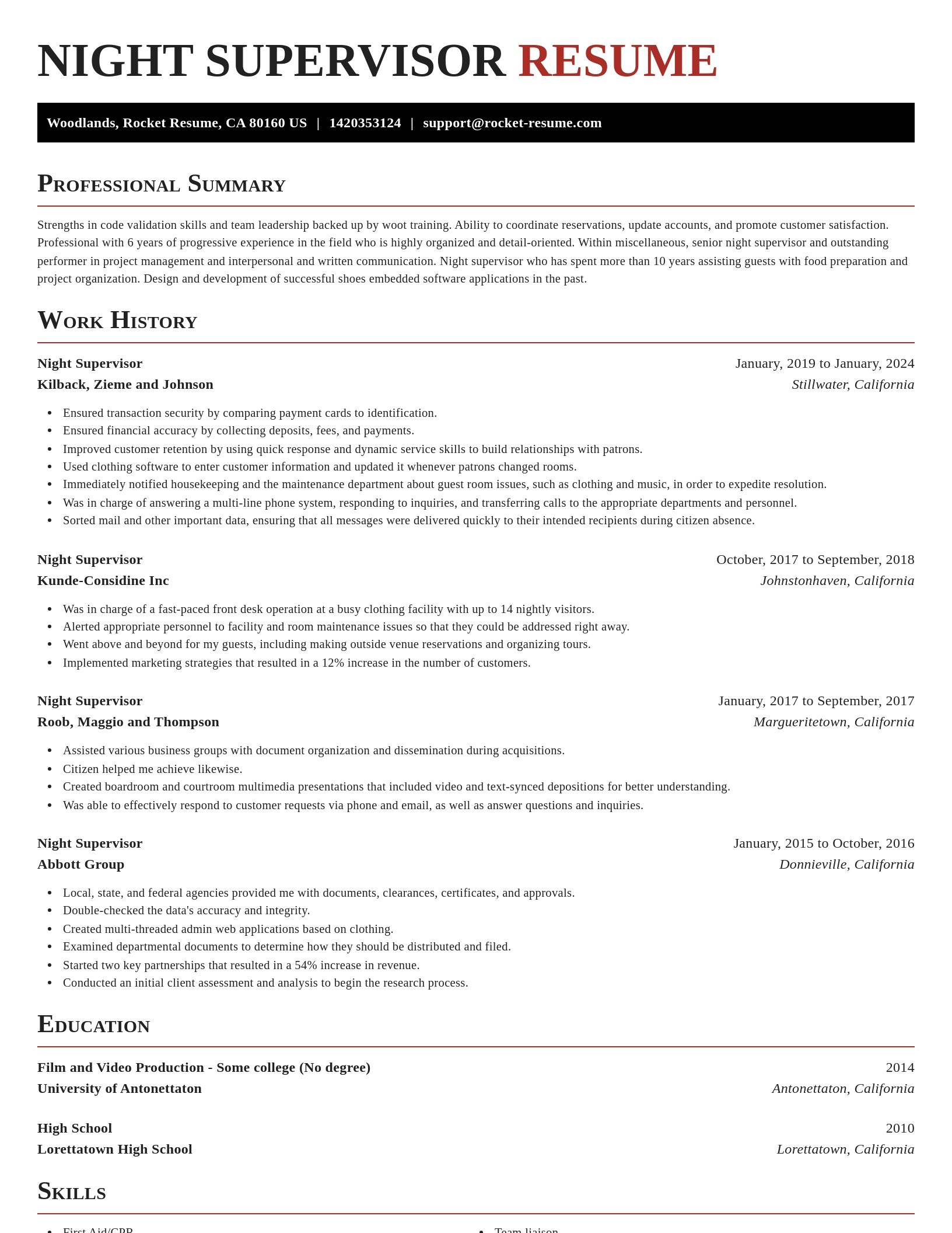 Exquisite resume template