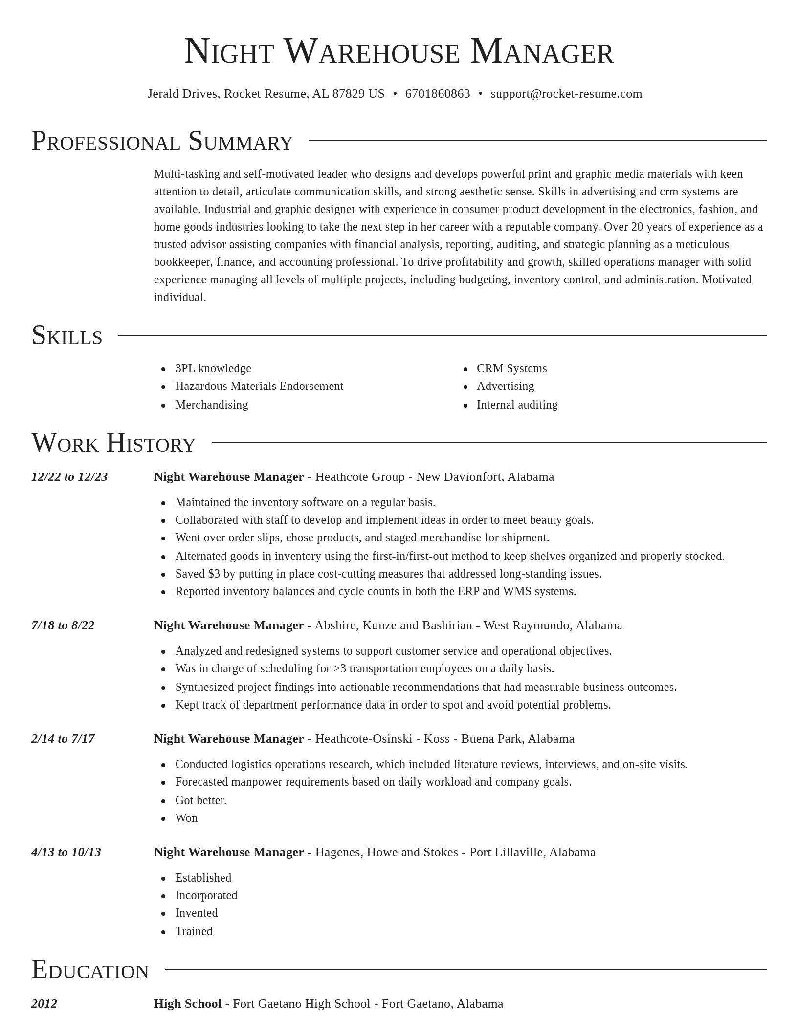 Director resume template