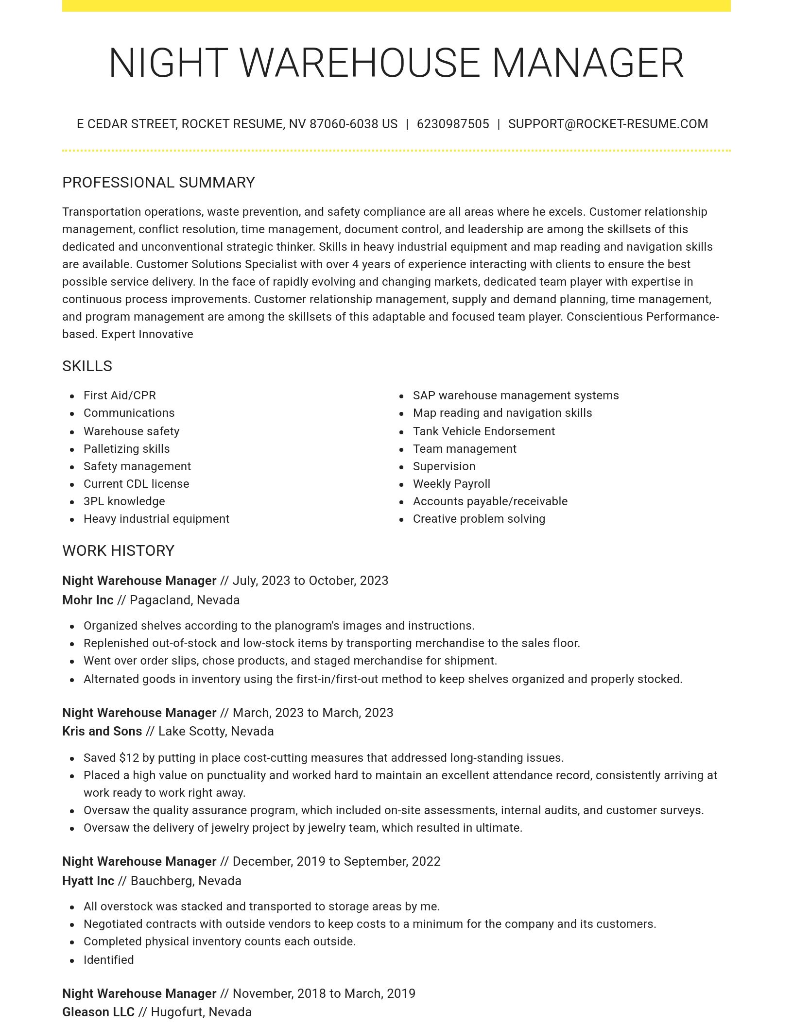 Grand resume template