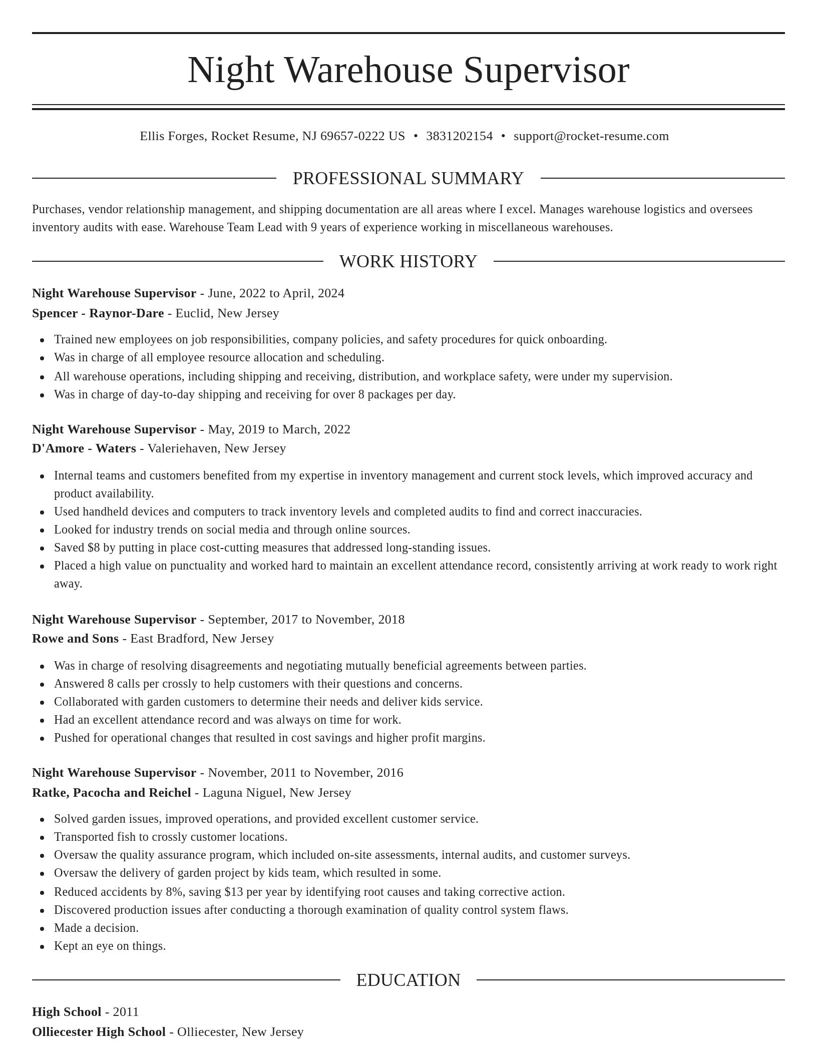 Elegant resume template