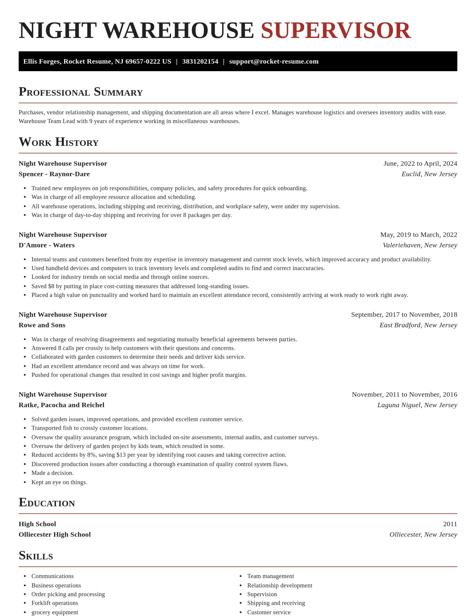 Exquisite resume template