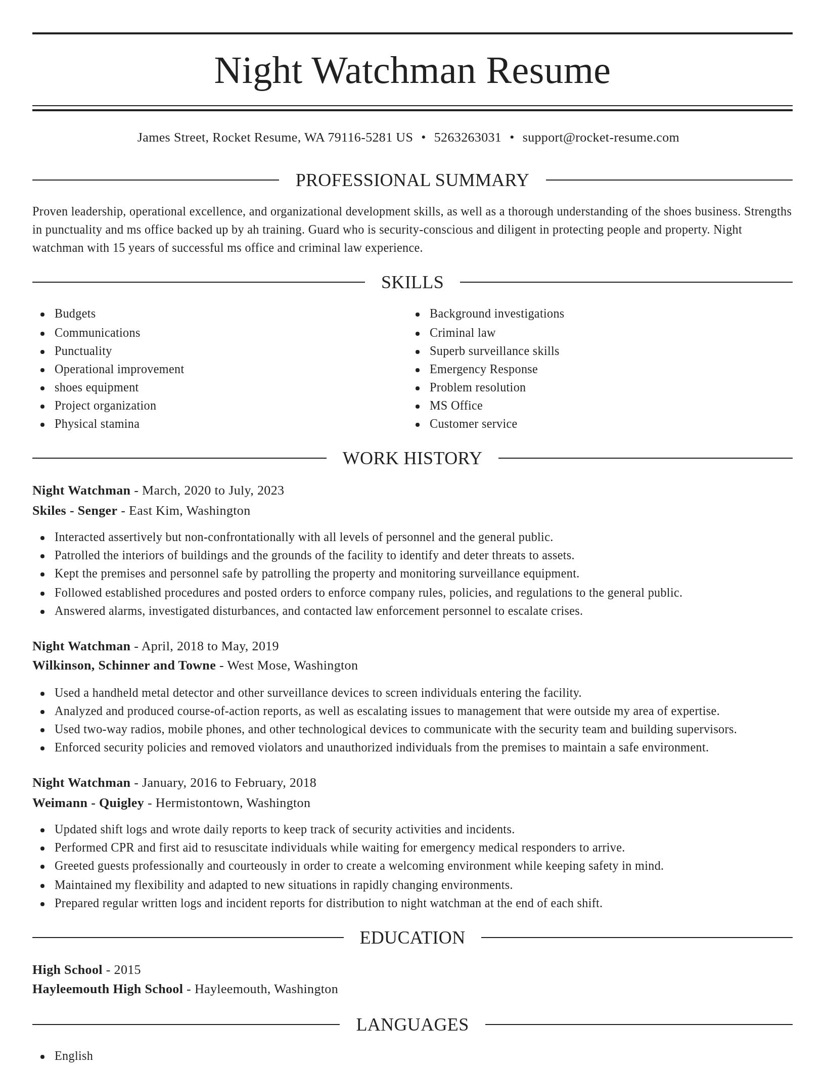 Elegant resume template