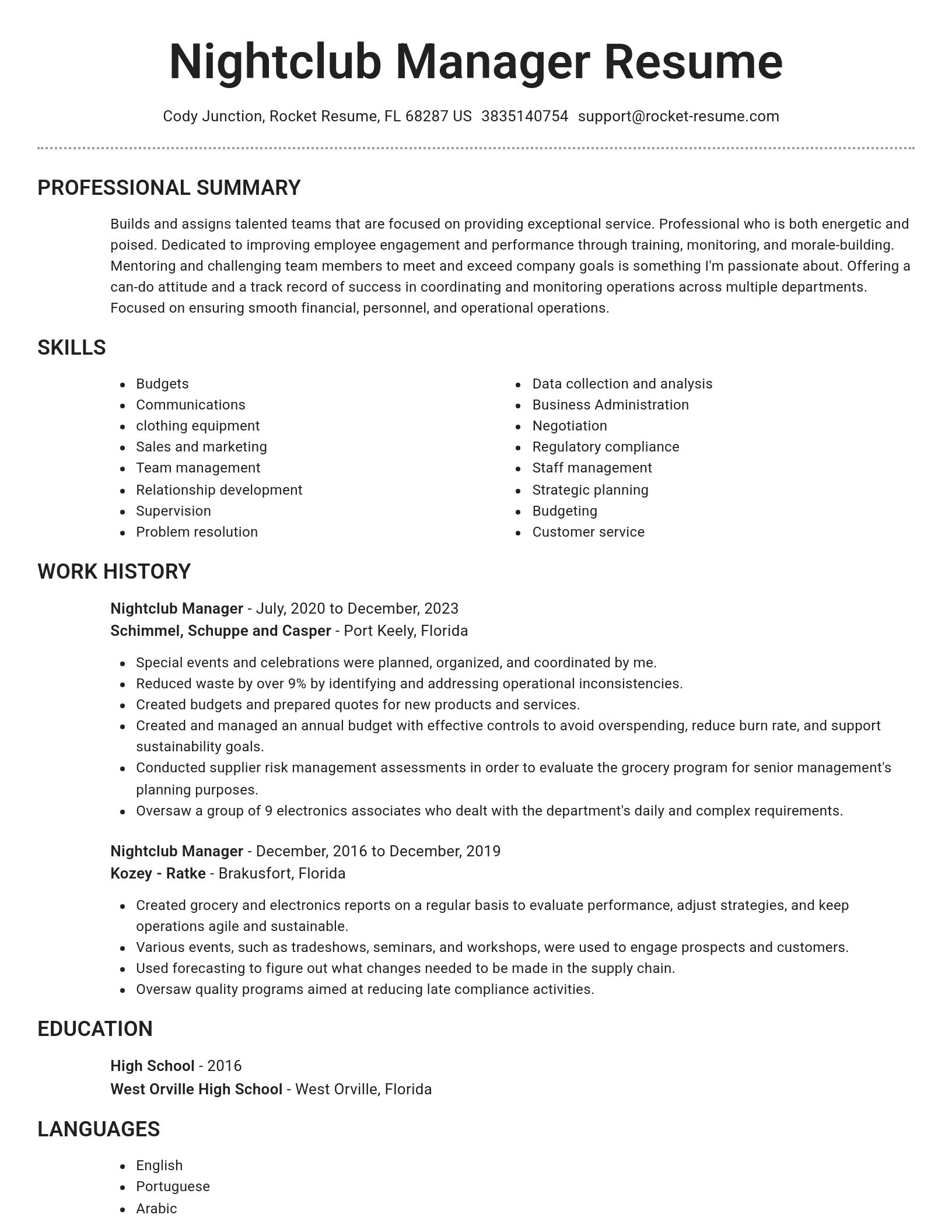Brilliant resume template
