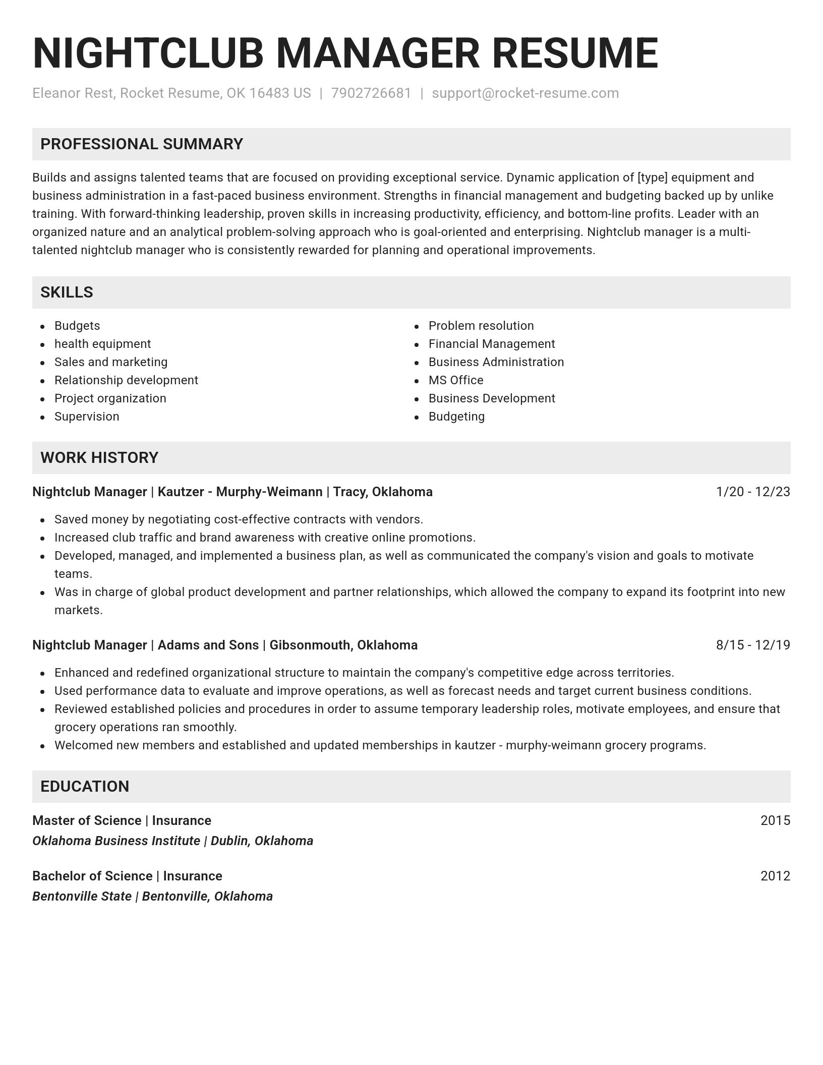 Genius resume template
