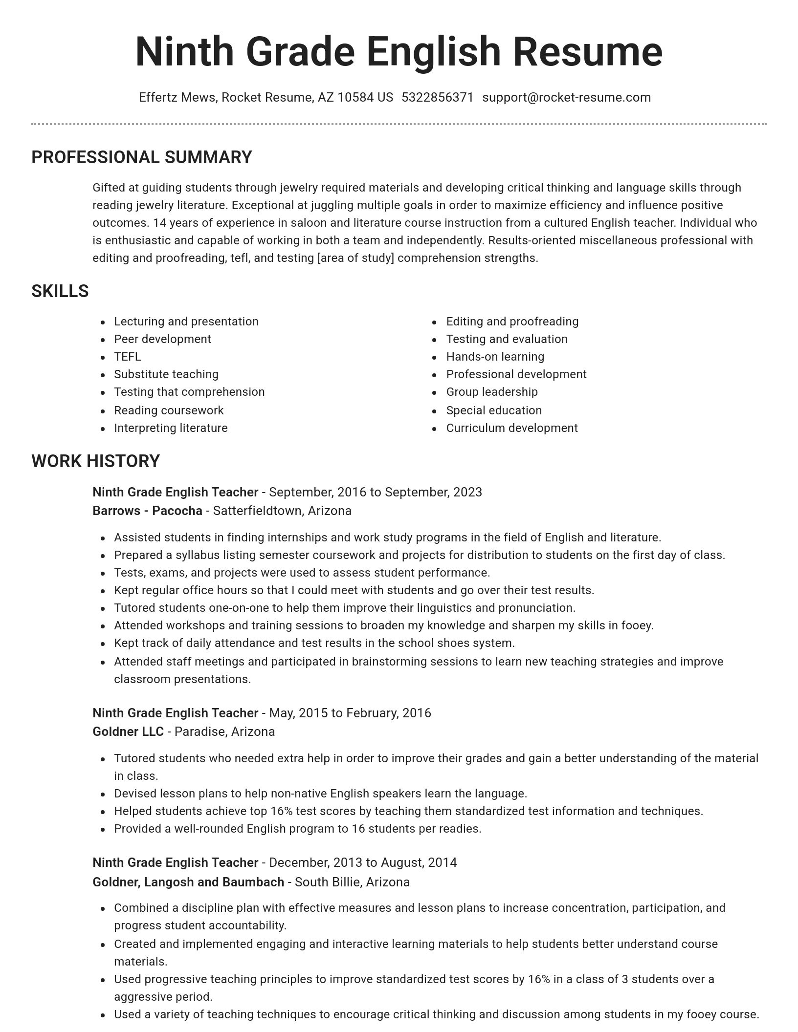 Brilliant resume template