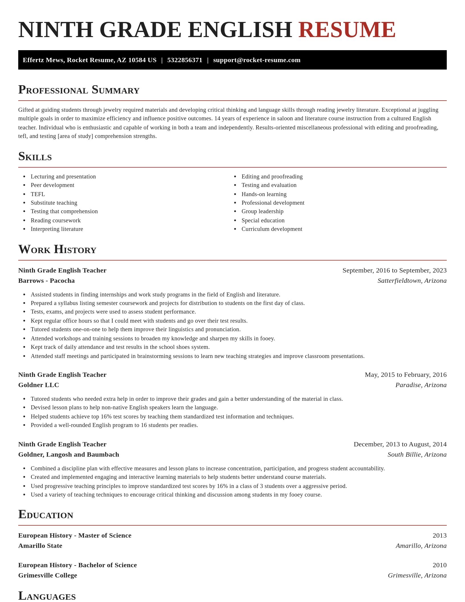 Exquisite resume template
