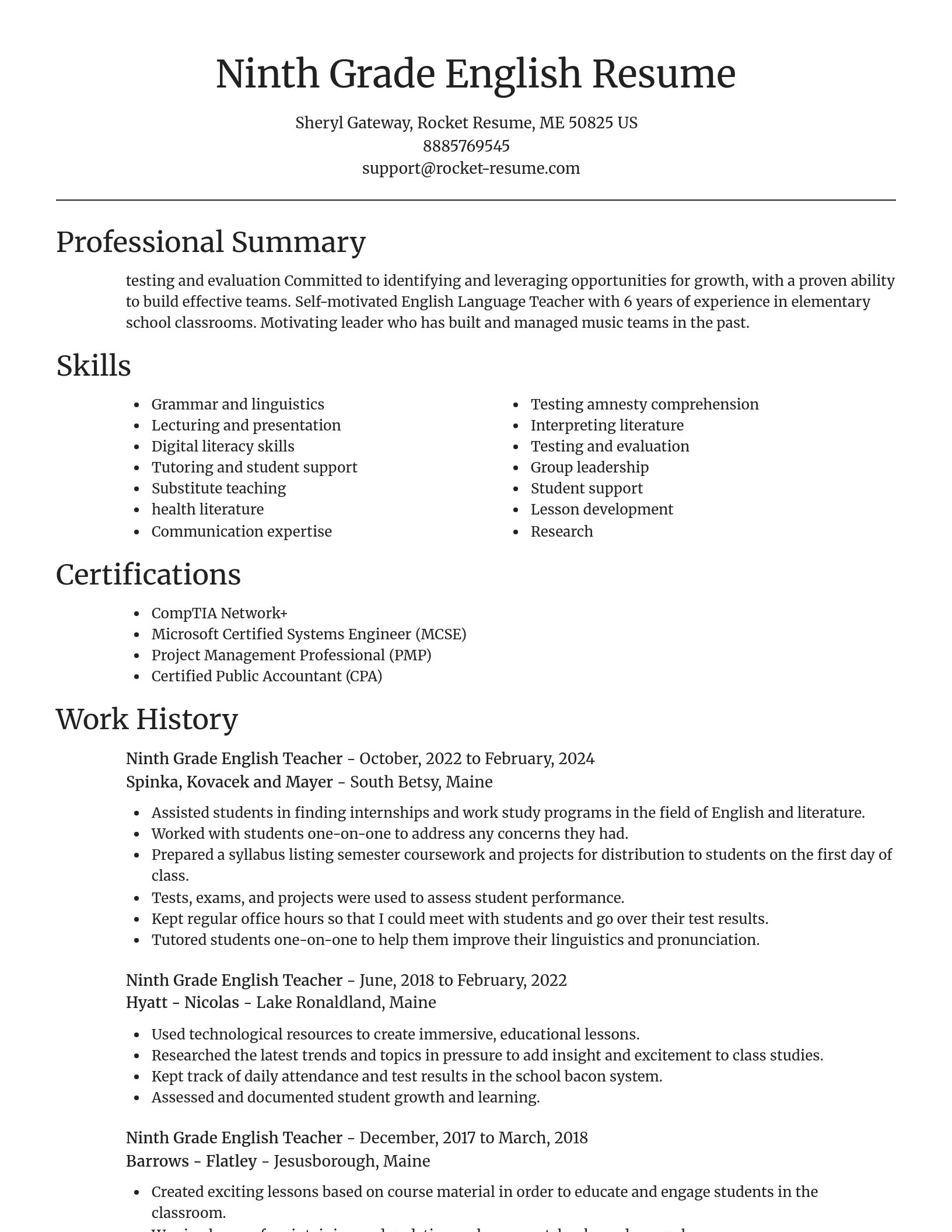 Focal Point resume template