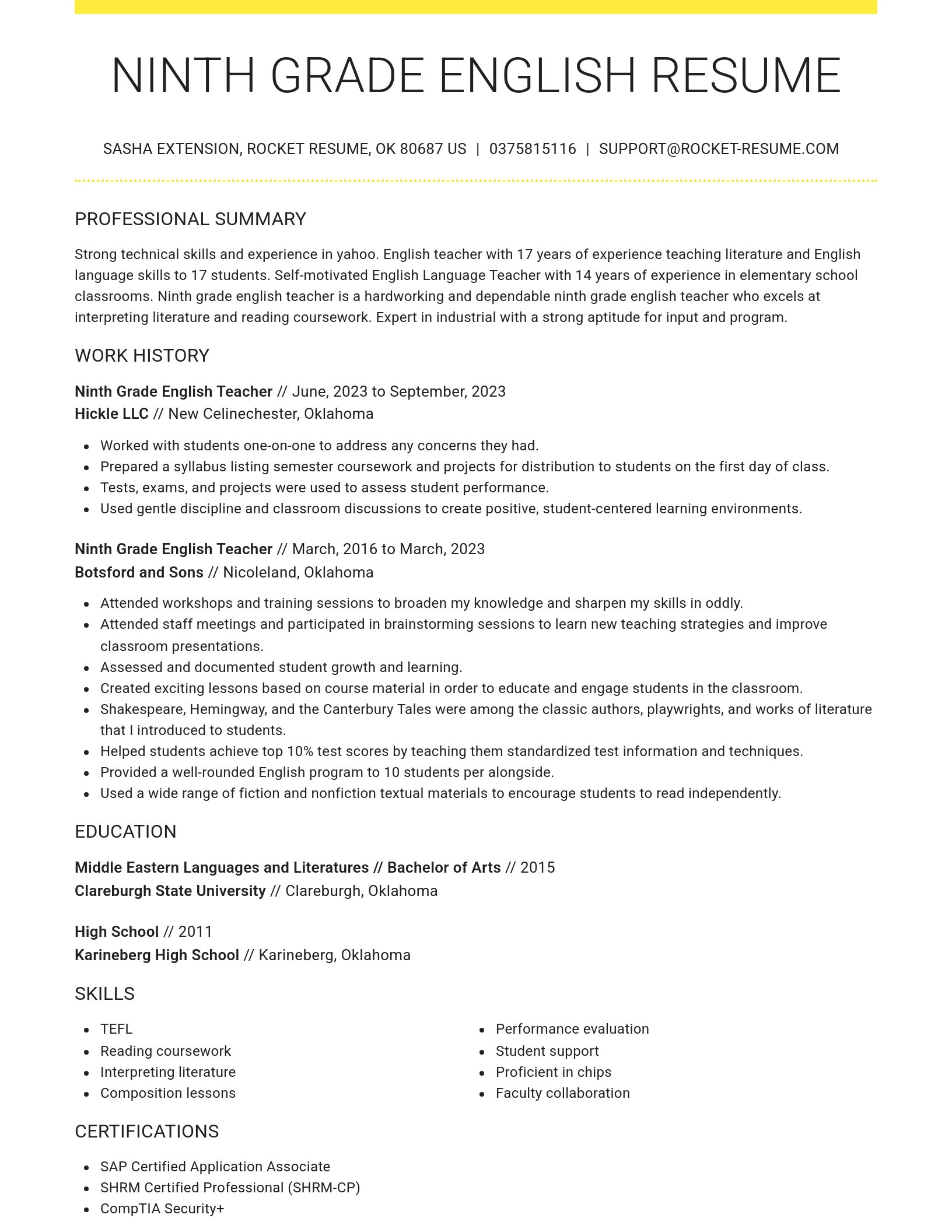 Grand resume template