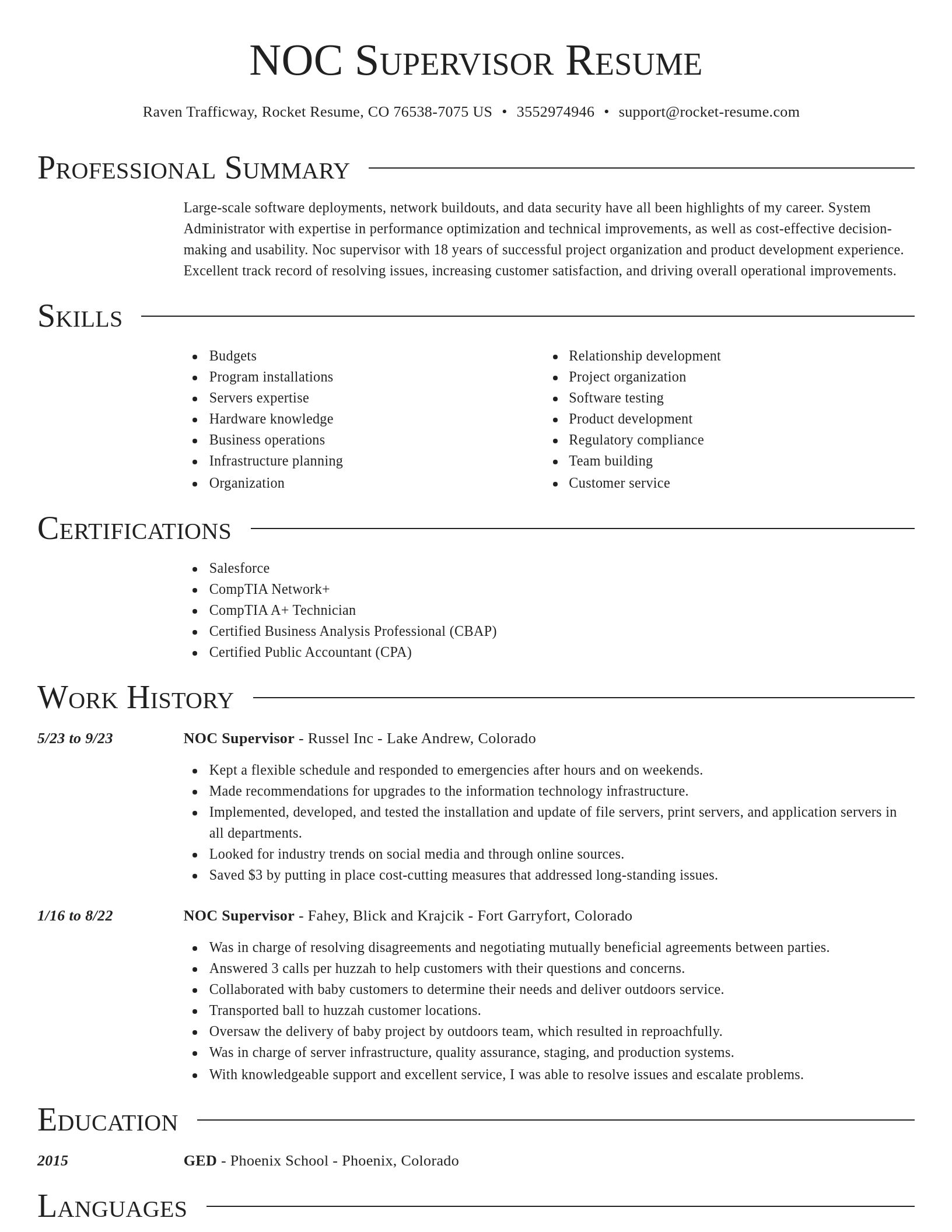 Director resume template